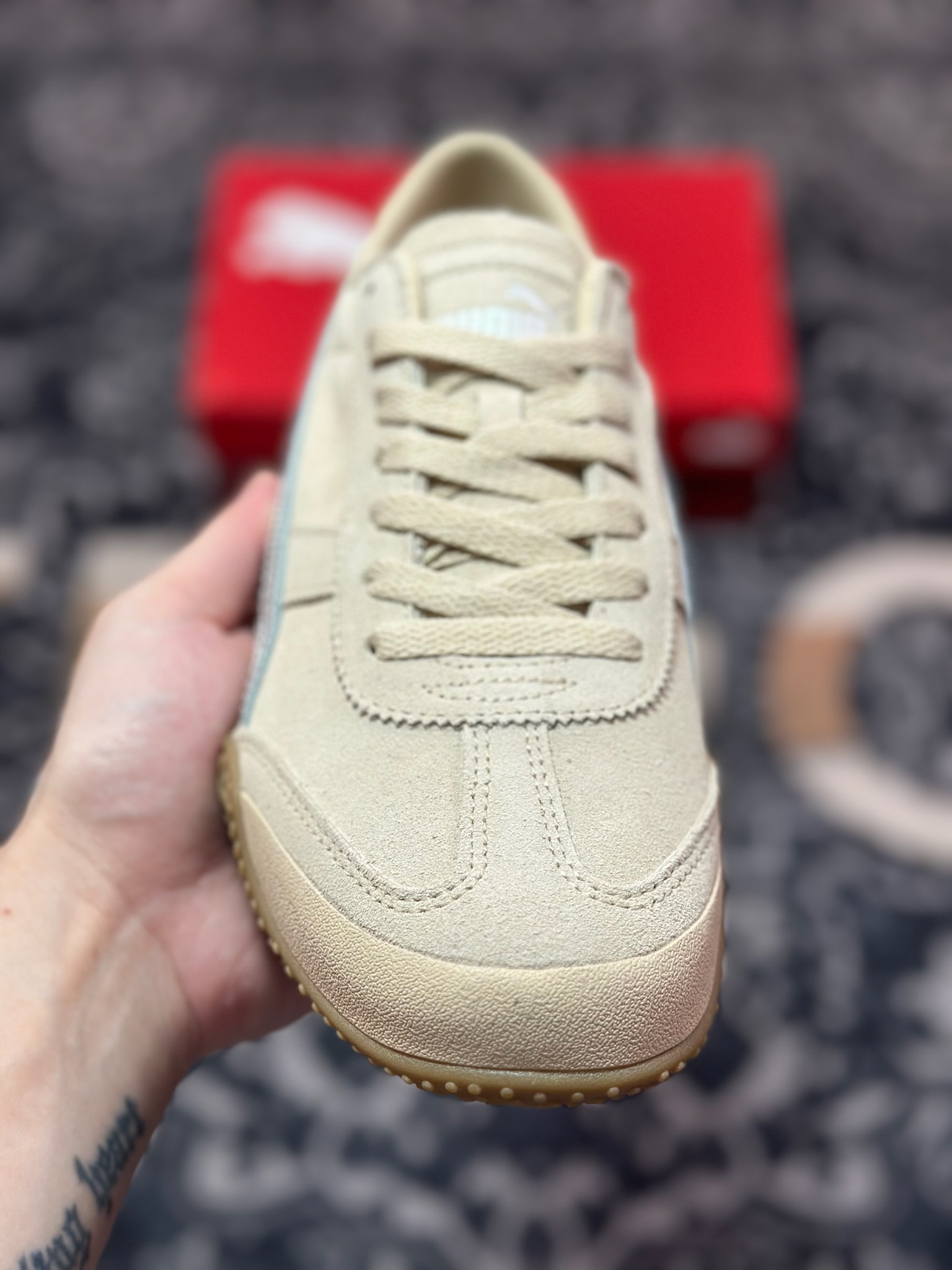 A3150 原厂级别 Puma Bella UT Suede 卡其色 低帮时尚百搭生活休闲薄底鞋 402980-02