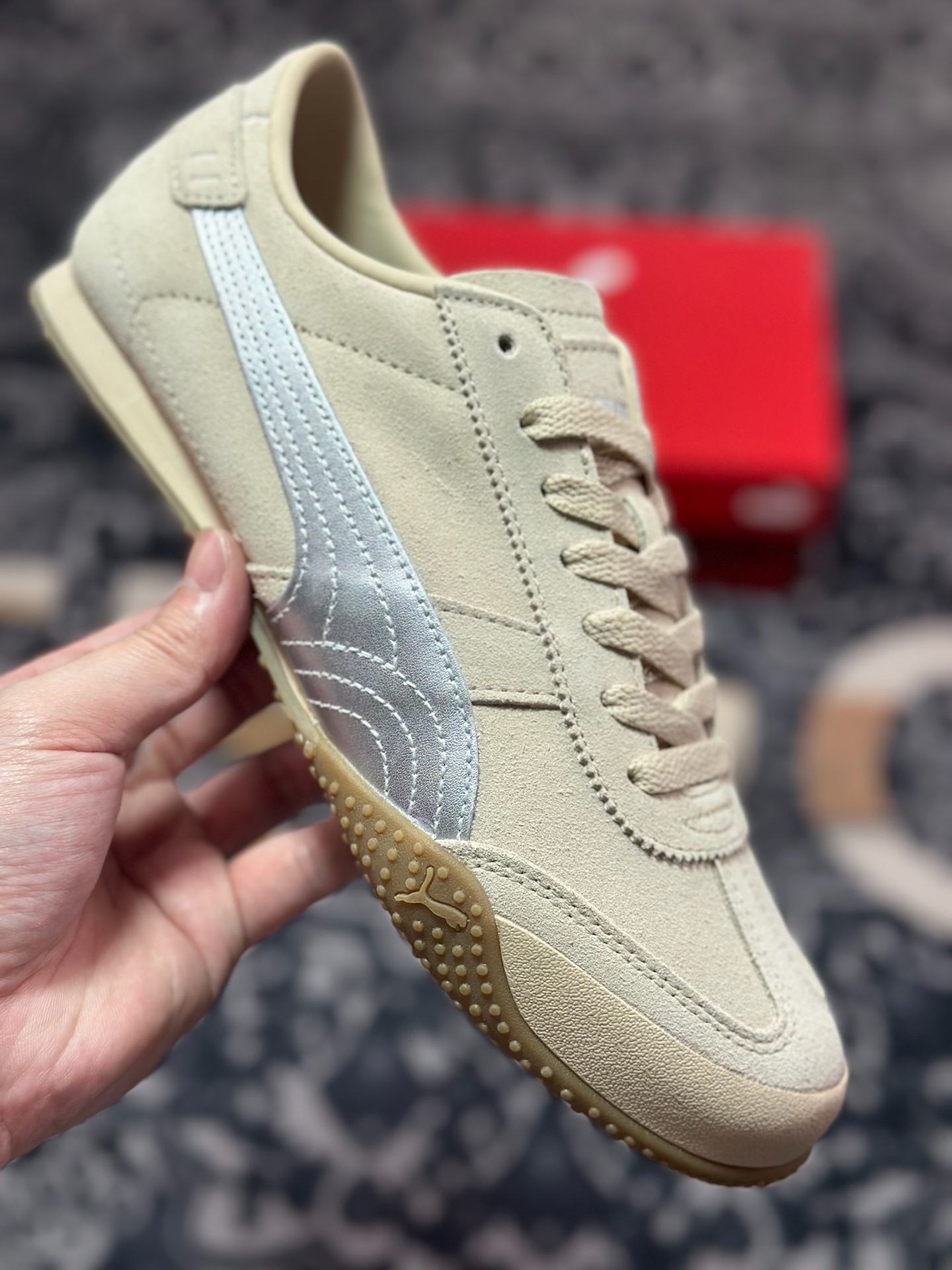A3150 原厂级别 Puma Bella UT Suede 卡其色 低帮时尚百搭生活休闲薄底鞋 402980-02