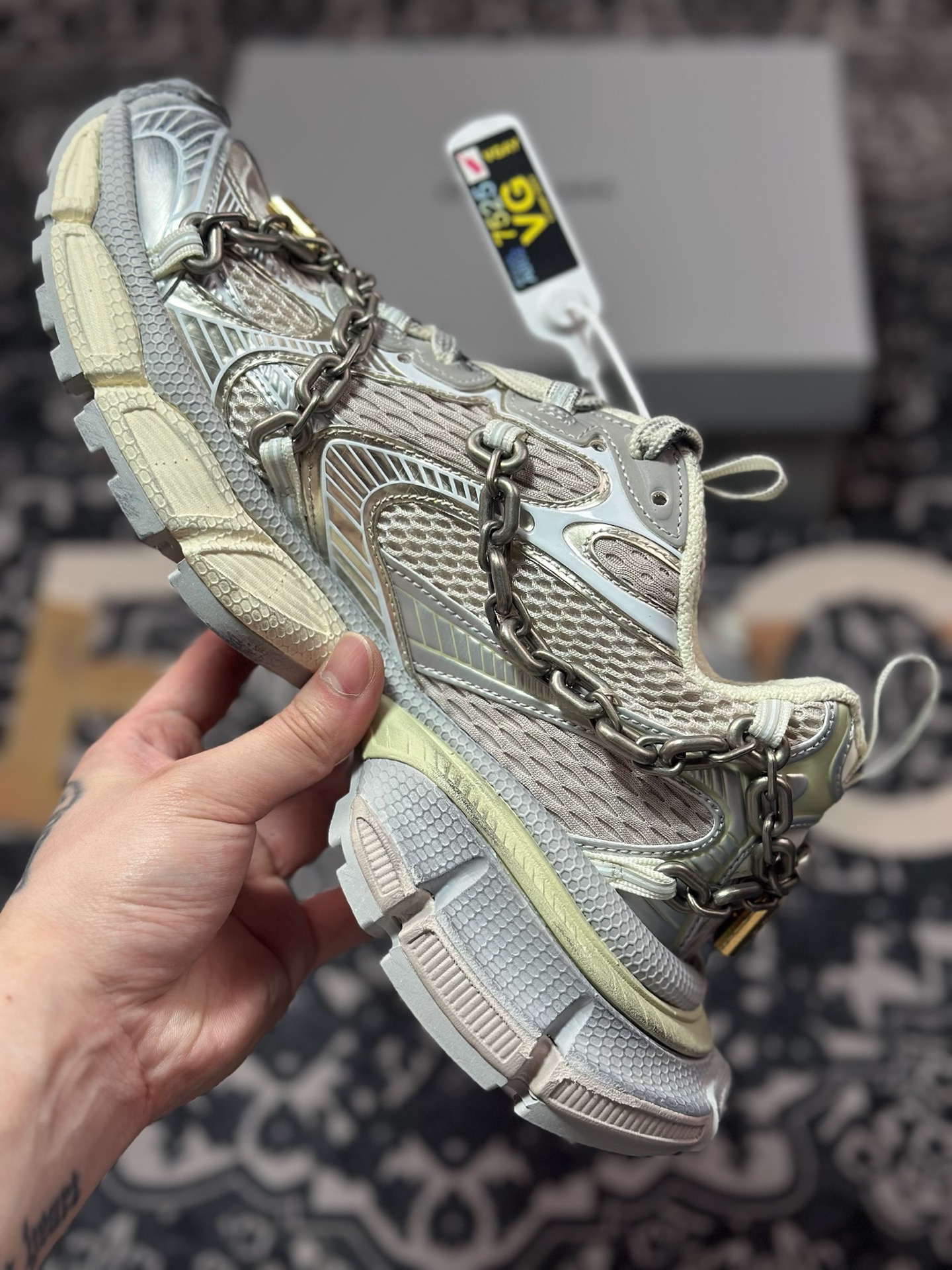 E1550 优选 原装级别# Balenciaga 巴黎世家 3XL Chain 锁链款 复古老爹鞋