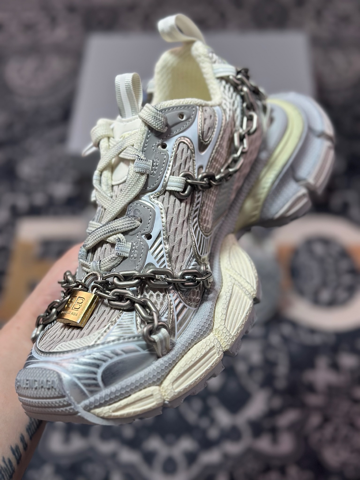 E1550 优选 原装级别# Balenciaga 巴黎世家 3XL Chain 锁链款 复古老爹鞋