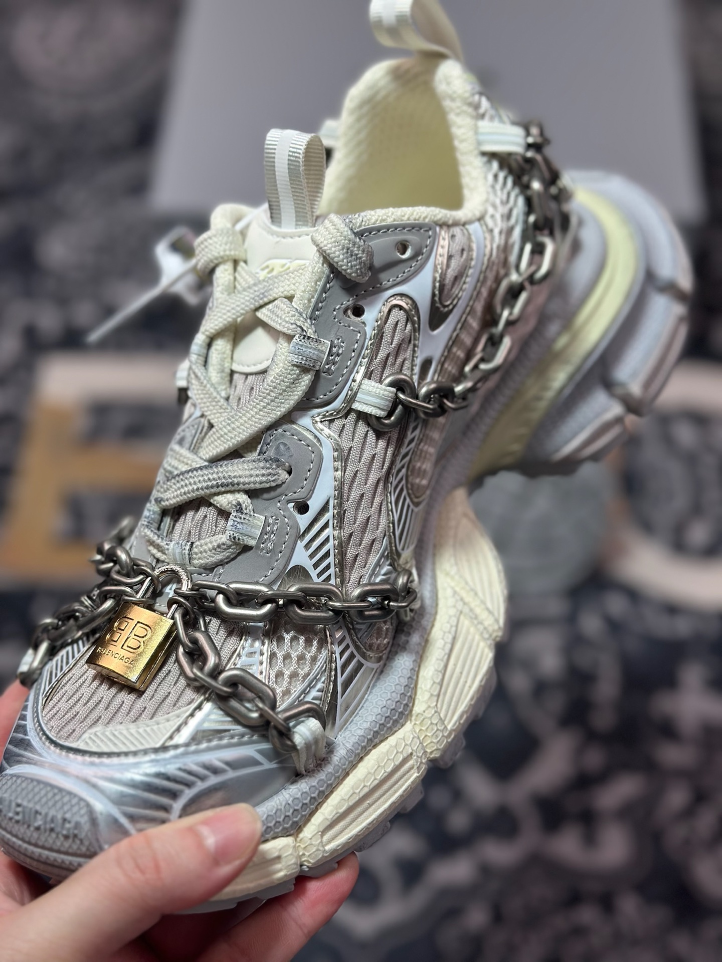 E1550 优选 原装级别# Balenciaga 巴黎世家 3XL Chain 锁链款 复古老爹鞋