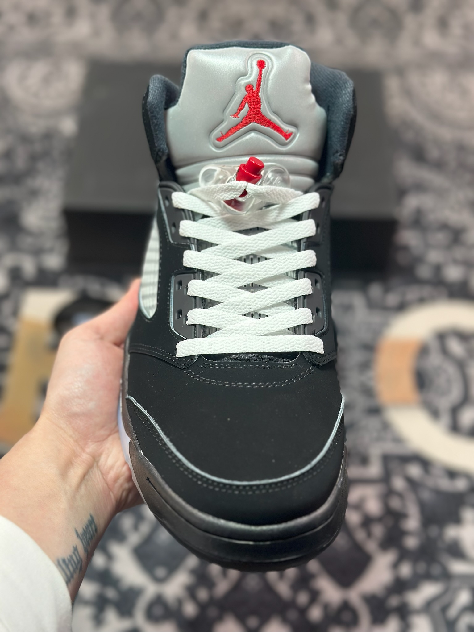 耐克Nike Air Jordan 5 Retro SP”Dawn”乔丹AJ5代中帮复古篮球鞋“黑金属银” HF3975-001
