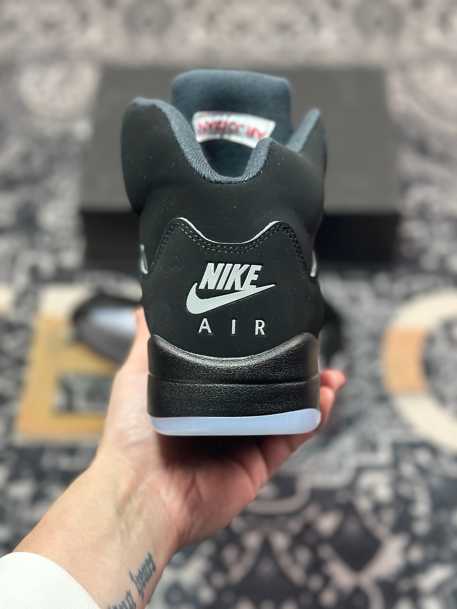 耐克Nike Air Jordan 5 Retro SP”Dawn”乔丹AJ5代中帮复古篮球鞋“黑金属银” HF3975-001