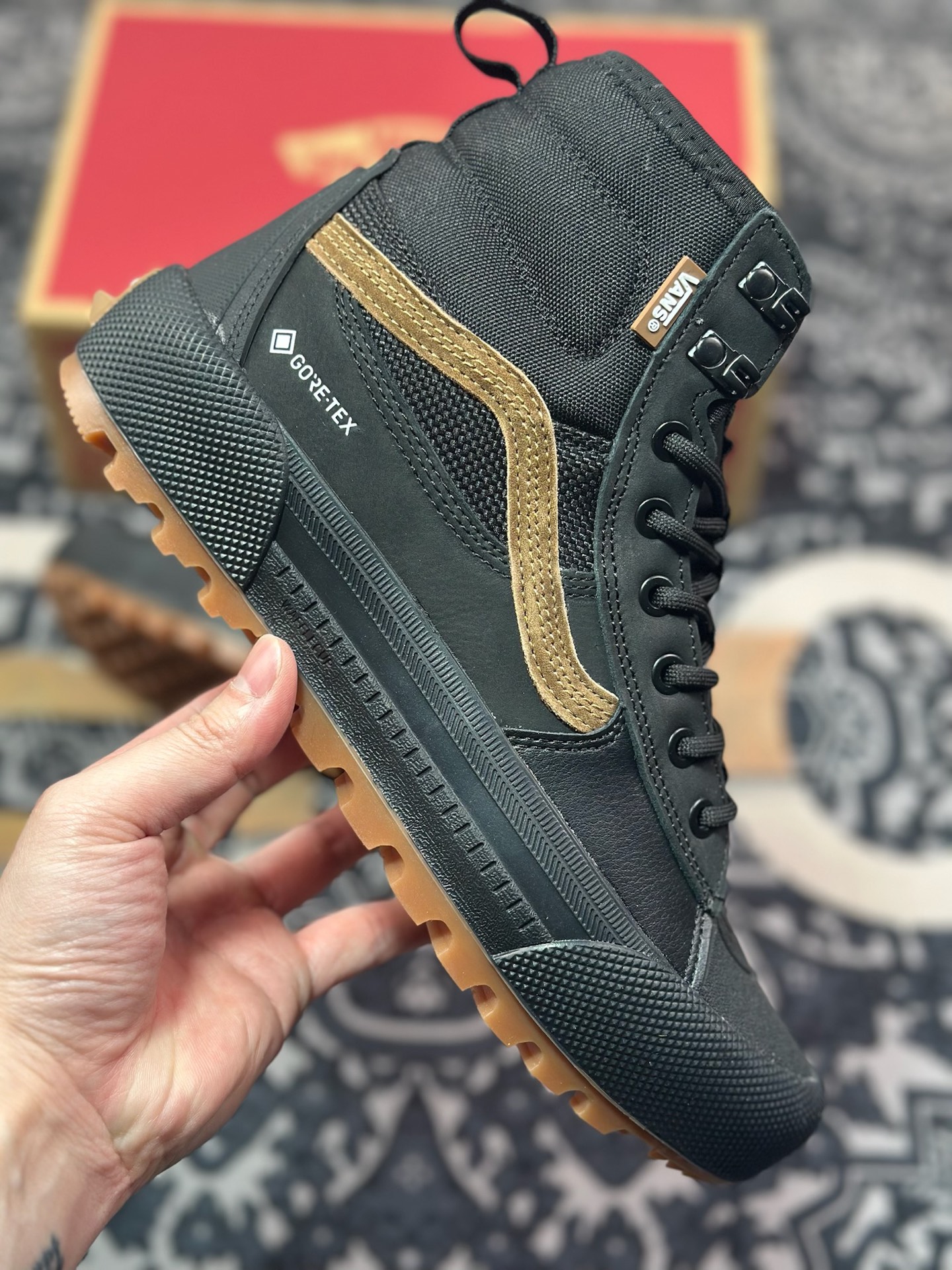 范斯Vans SK8-HI Gore-Tex Mte-3”Black/Brown”MTE登山系列高帮厚底运动靴“黑棕” VN0A5I1138AM
