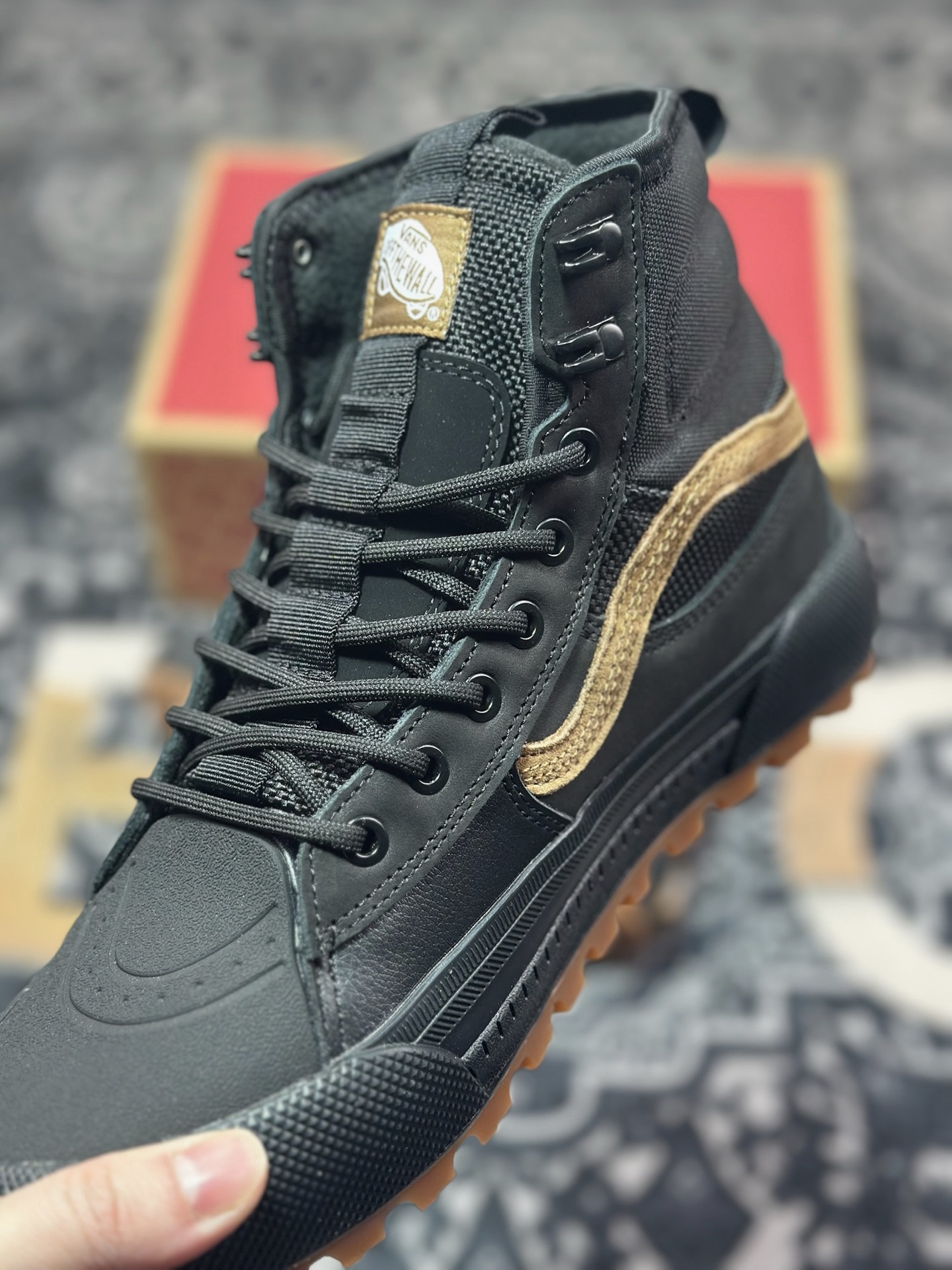 范斯Vans SK8-HI Gore-Tex Mte-3”Black/Brown”MTE登山系列高帮厚底运动靴“黑棕” VN0A5I1138AM