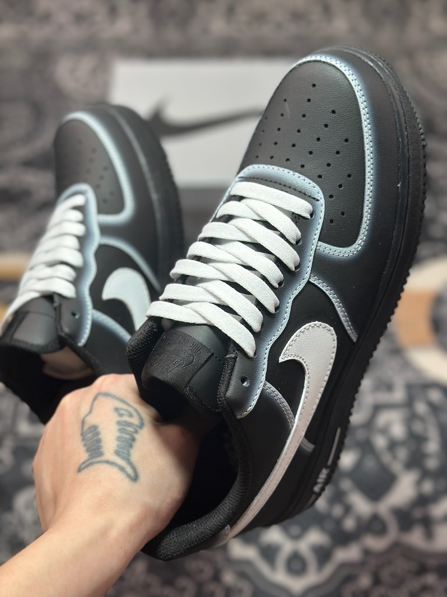 原装级别 定制球鞋Air Force 1 Low 暗夜幽灵 黑白 经典休闲运动板鞋 DD8959-001