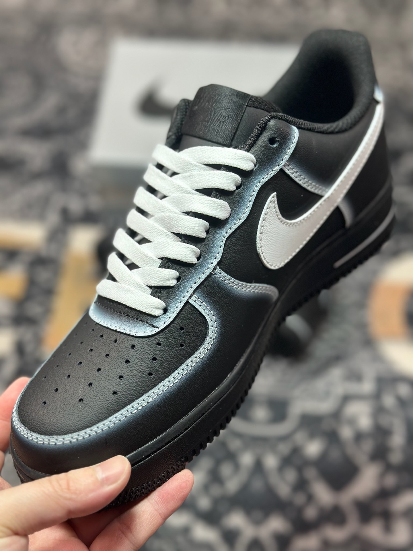 原装级别 定制球鞋Air Force 1 Low 暗夜幽灵 黑白 经典休闲运动板鞋 DD8959-001