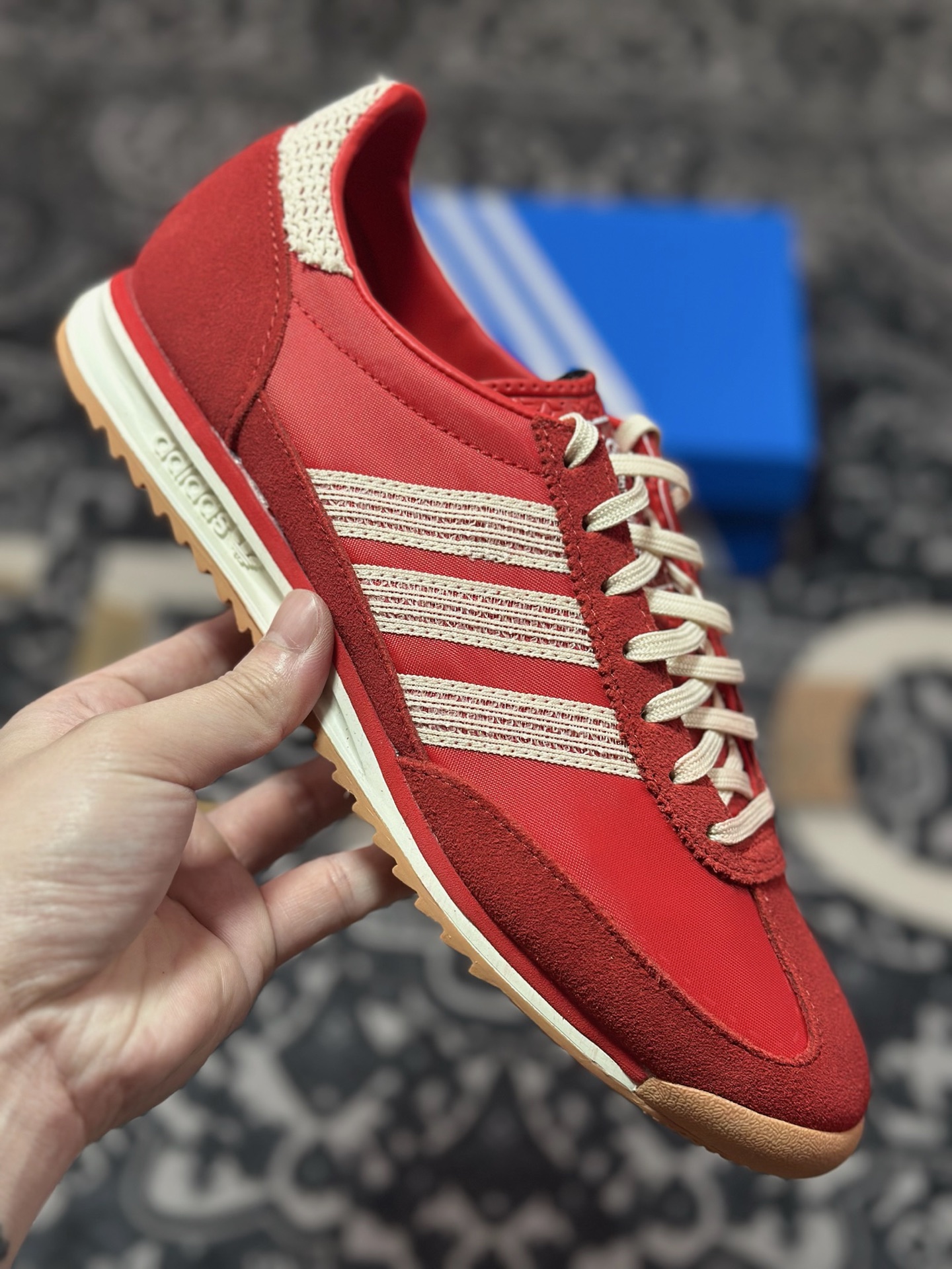 A6200 原装级别 AD Originals SL 72 红色 经典复古轻便休闲运动慢跑鞋 JI2746