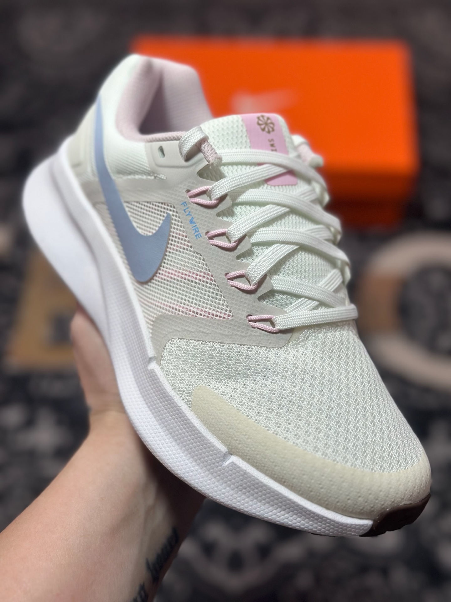 原装级别 Nike Run Swift 3 健步运动 低帮 休闲跑步鞋 女款 米白浅蓝 FN3448-141