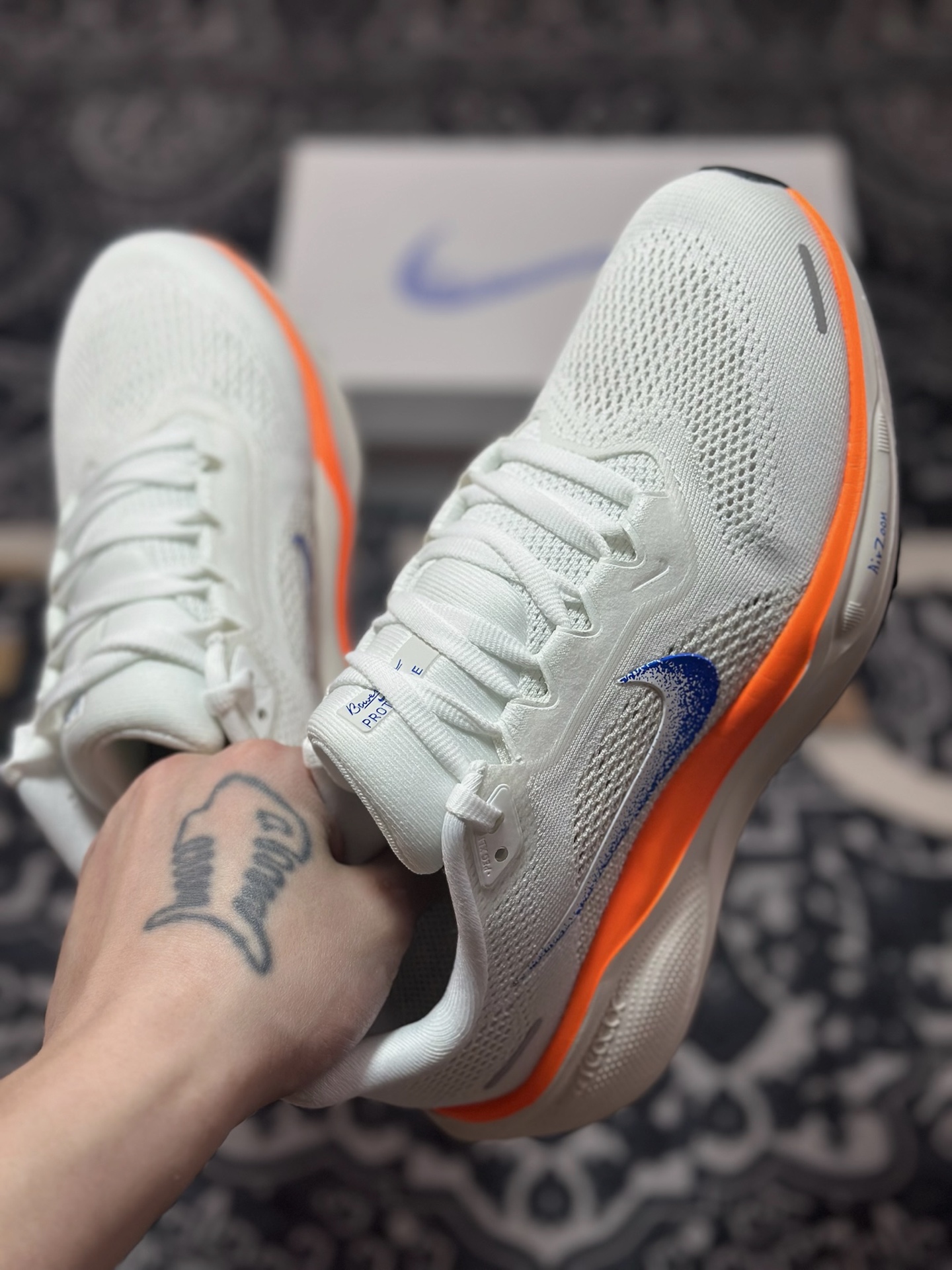 Nike Pegasus 41 Blueprint 低帮 休闲跑步鞋 男女款 白橙蓝 HF7362-900