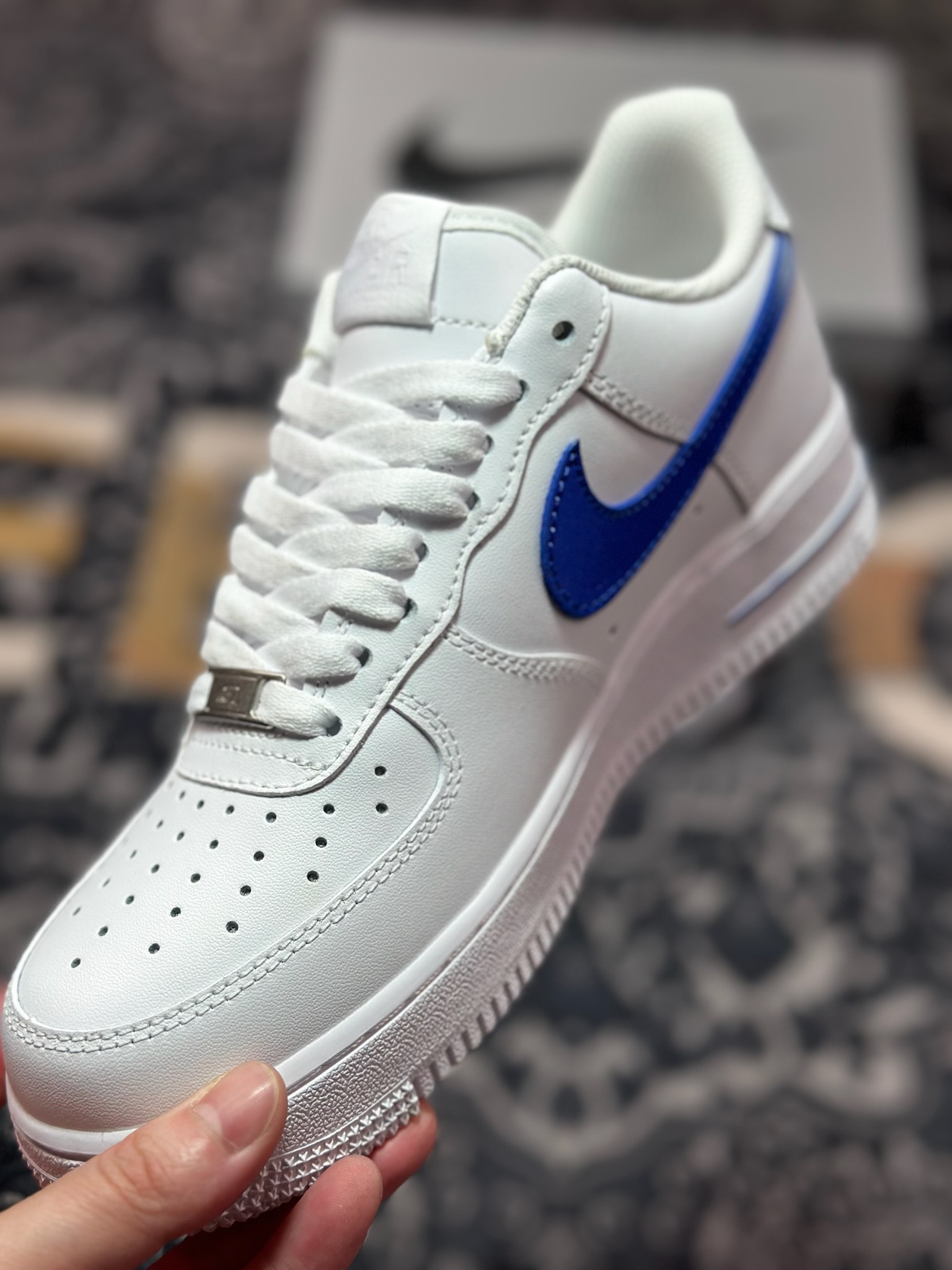 【定制球鞋】Air Force 1 Low 海洋之心 白蓝 经典休闲运动板鞋 ZH0316-076