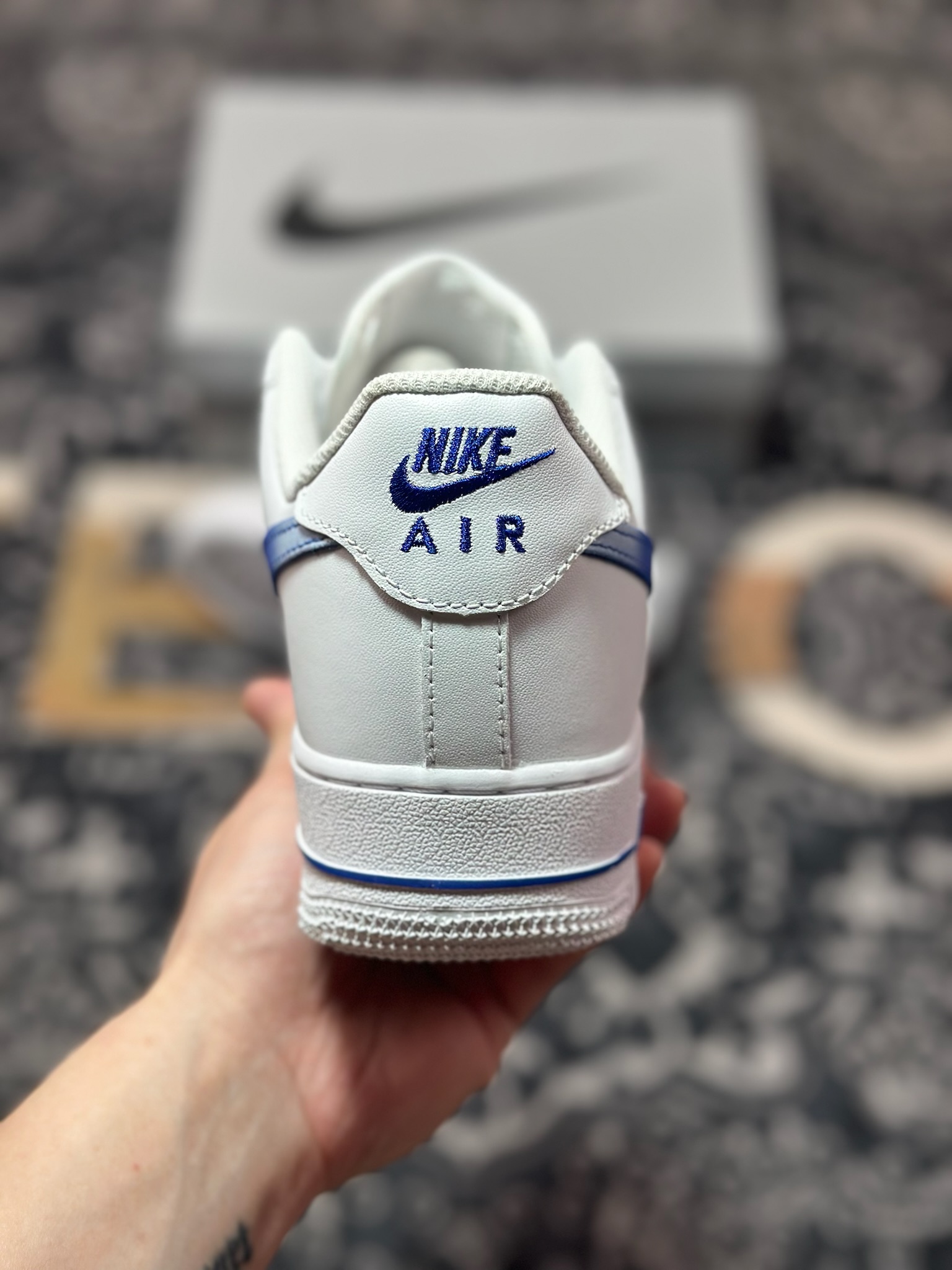 【定制球鞋】Air Force 1 Low 海洋之心 白蓝 经典休闲运动板鞋 ZH0316-076