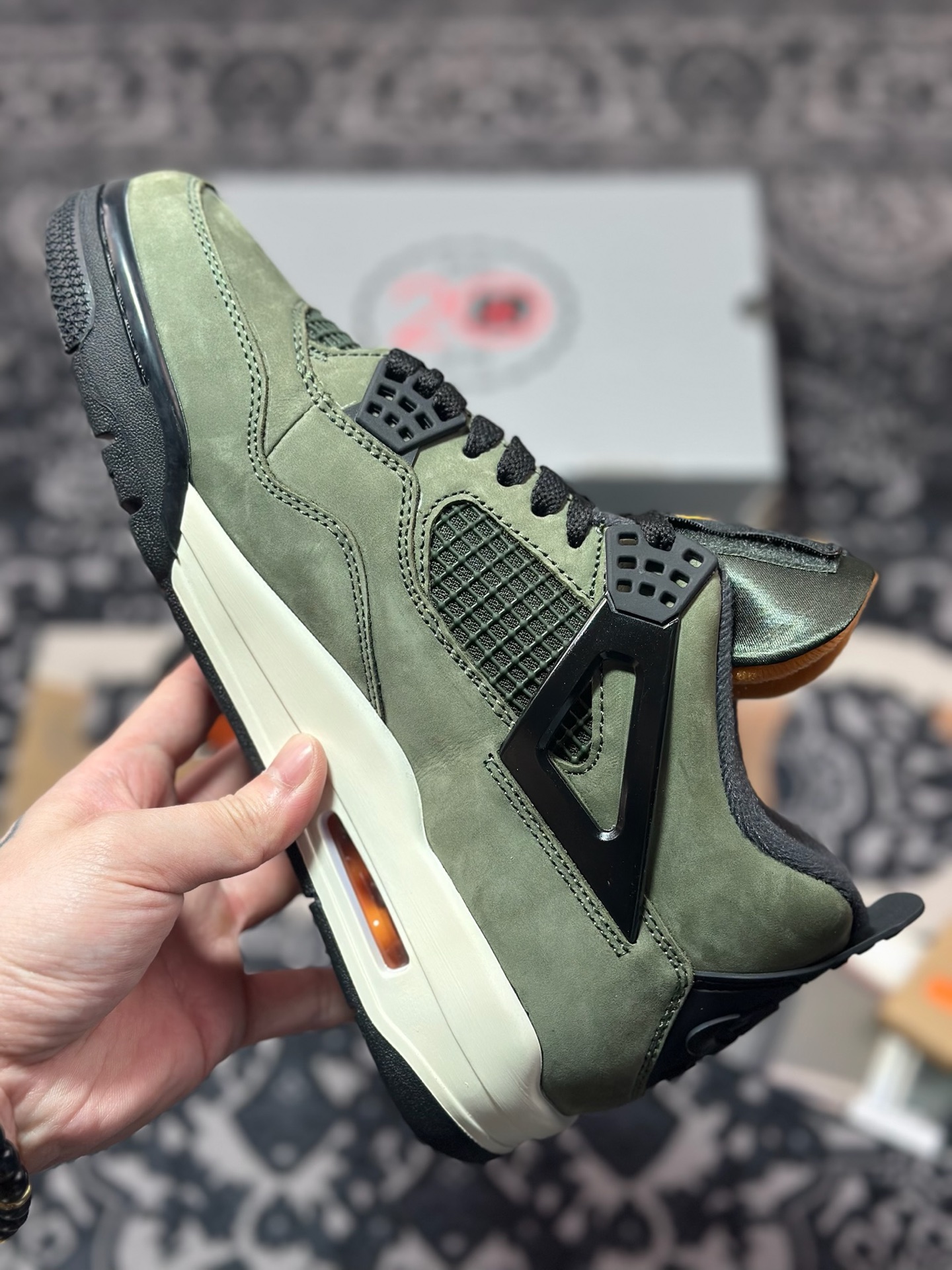 Undefeated x Air Jordan 4 AJ4乔4 五道杠联名款男子文化篮球鞋 IB1519-200
