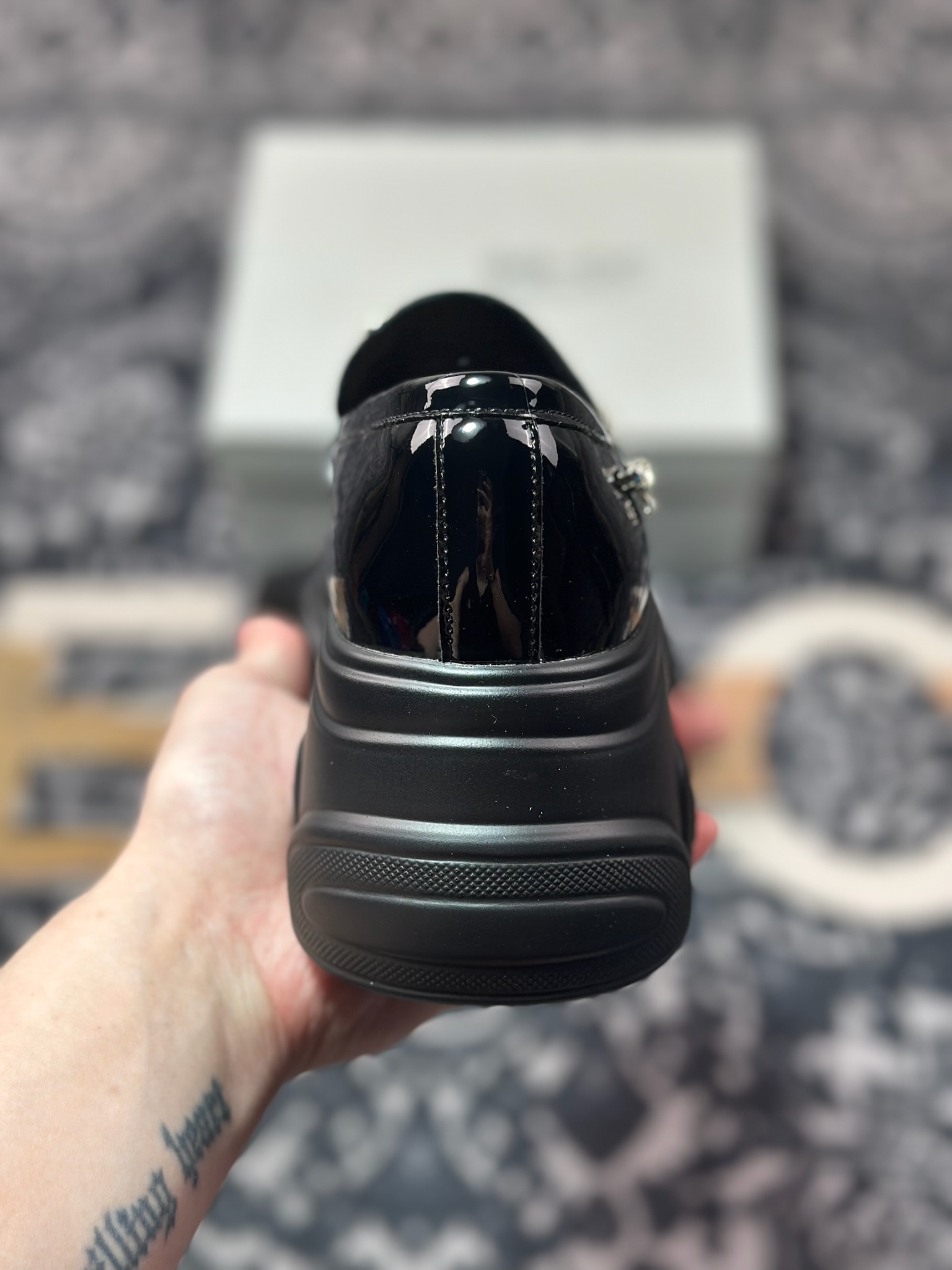 新货GG-CC【鞠婧祎同款】星系岛屿春季英伦风乐福鞋厚底增高小皮鞋