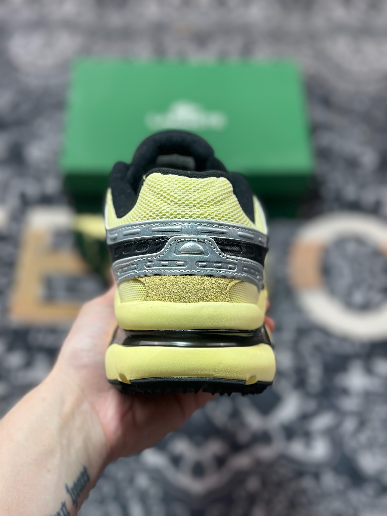 爆款LACOSTE法国鳄鱼 L003 2K24 网布 透气系带 低帮 生活休闲鞋 男款 黄色 47SMA0013
