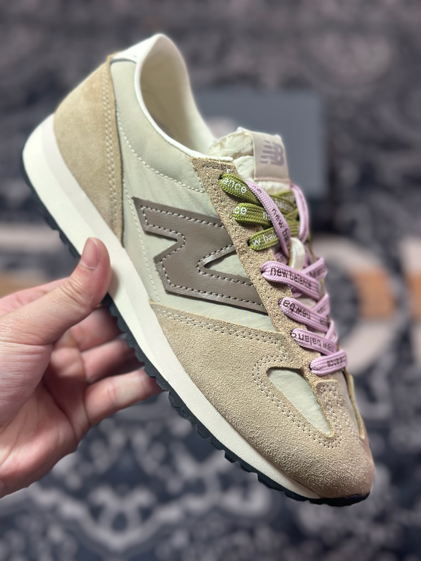 New Balance 新百伦 U471AI 复古休闲鞋 正确长绒鞋面/正确头层皮”N”字LOGO 真皮纹理清晰可见