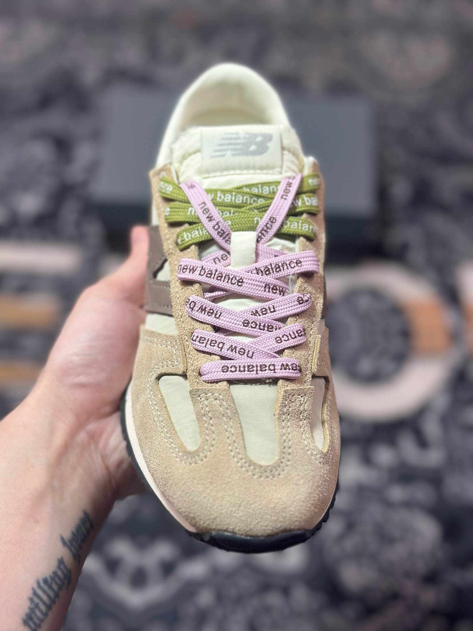 New Balance 新百伦 U471AI 复古休闲鞋 正确长绒鞋面/正确头层皮”N”字LOGO 真皮纹理清晰可见