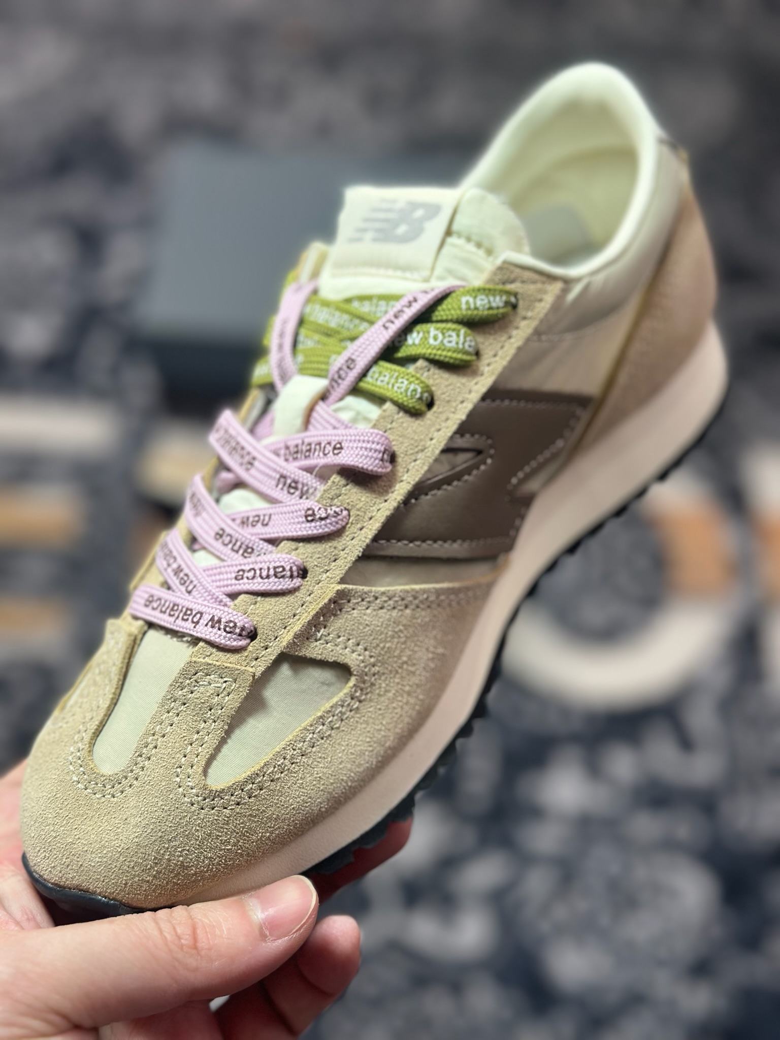 New Balance 新百伦 U471AI 复古休闲鞋 正确长绒鞋面/正确头层皮”N”字LOGO 真皮纹理清晰可见
