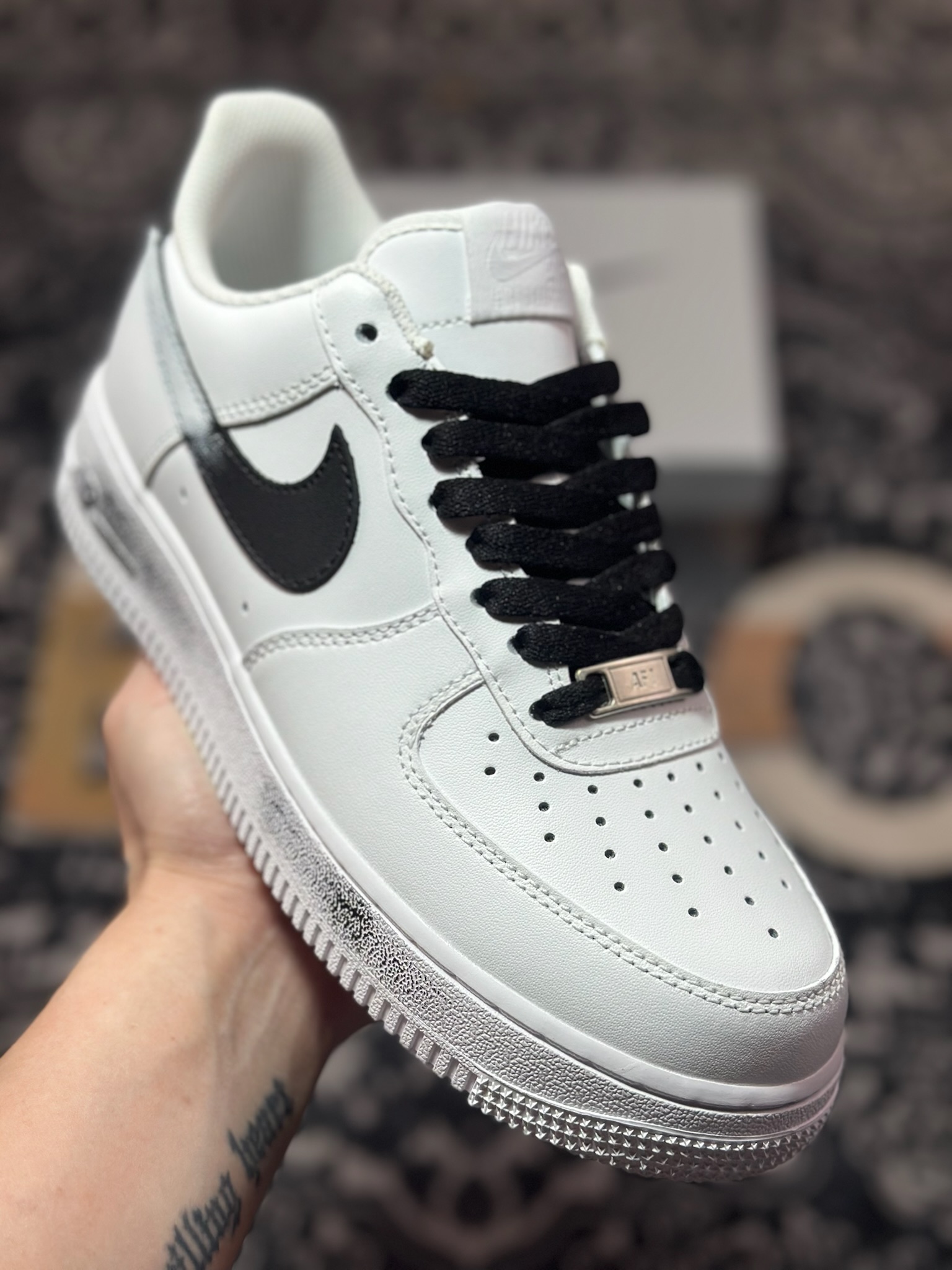 耐克Nike Air Force 1’07 Low空军一号低帮经典百搭休闲运动板鞋“皮革白黑” ZH0316-078