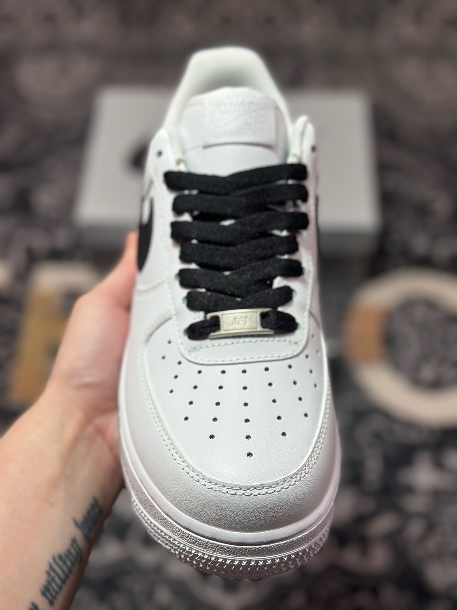 耐克Nike Air Force 1'07 Low空军一号低帮经典百搭休闲运动板鞋“皮革白黑” ZH0316-078