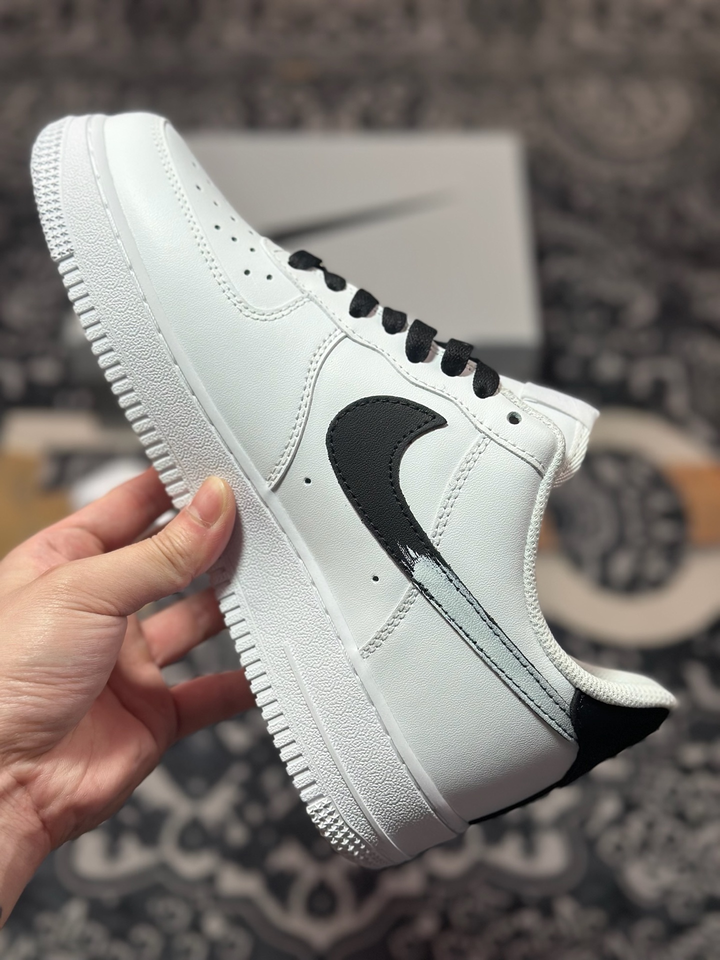 耐克Nike Air Force 1'07 Low空军一号低帮经典百搭休闲运动板鞋“皮革白黑” ZH0316-078