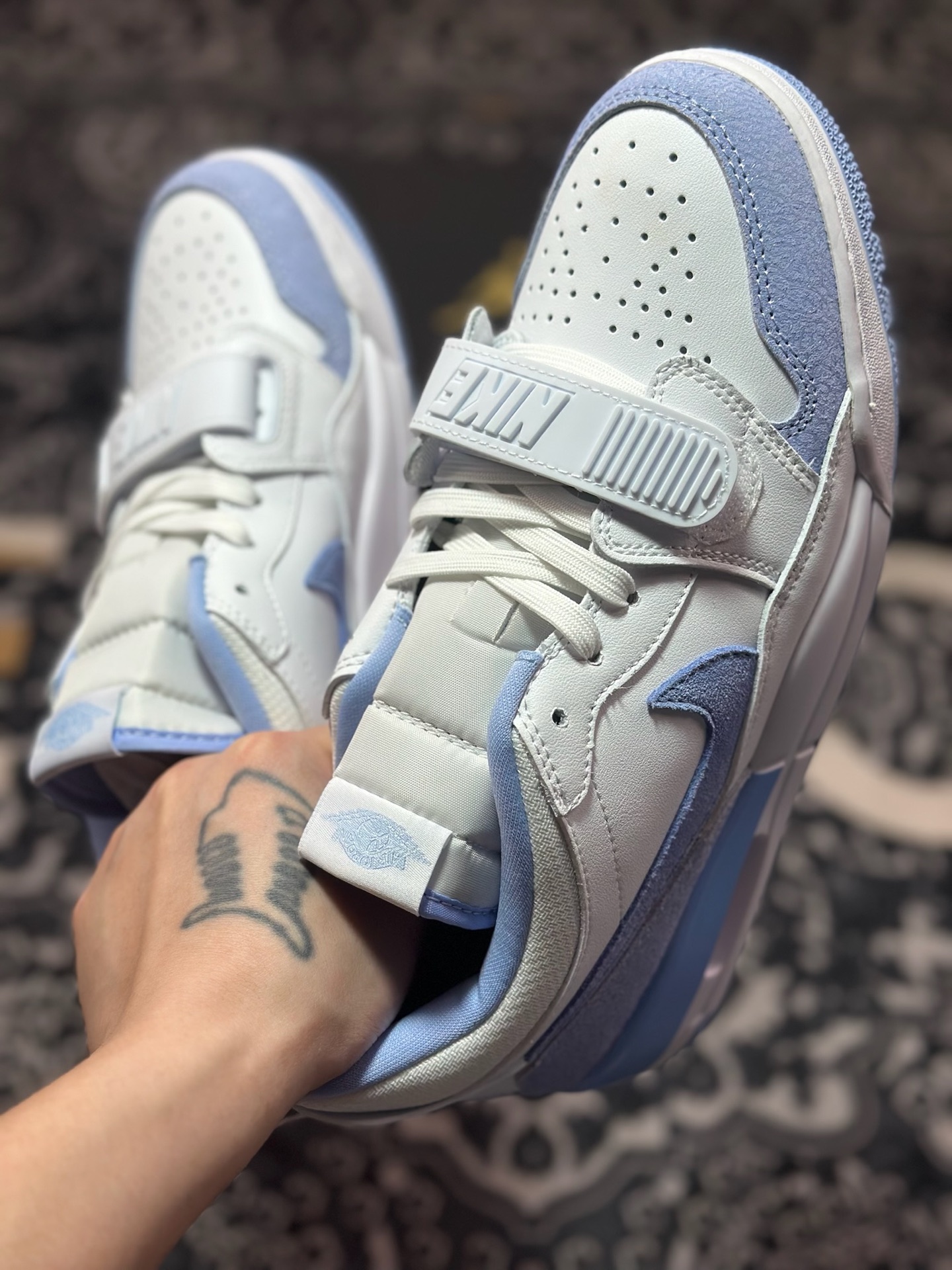 耐克Nike Air Jordan Legacy 312 Low”White /Blue”乔丹最强三合一混合版本低帮文化休闲运动篮球鞋“皮革白天蓝” FQ7827-104