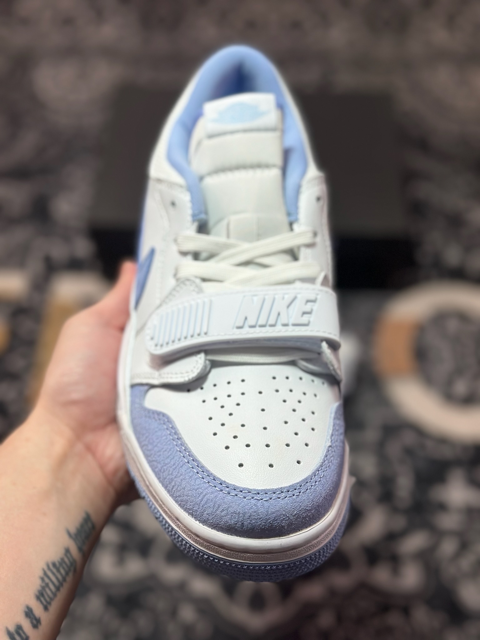 耐克Nike Air Jordan Legacy 312 Low”White /Blue”乔丹最强三合一混合版本低帮文化休闲运动篮球鞋“皮革白天蓝” FQ7827-104