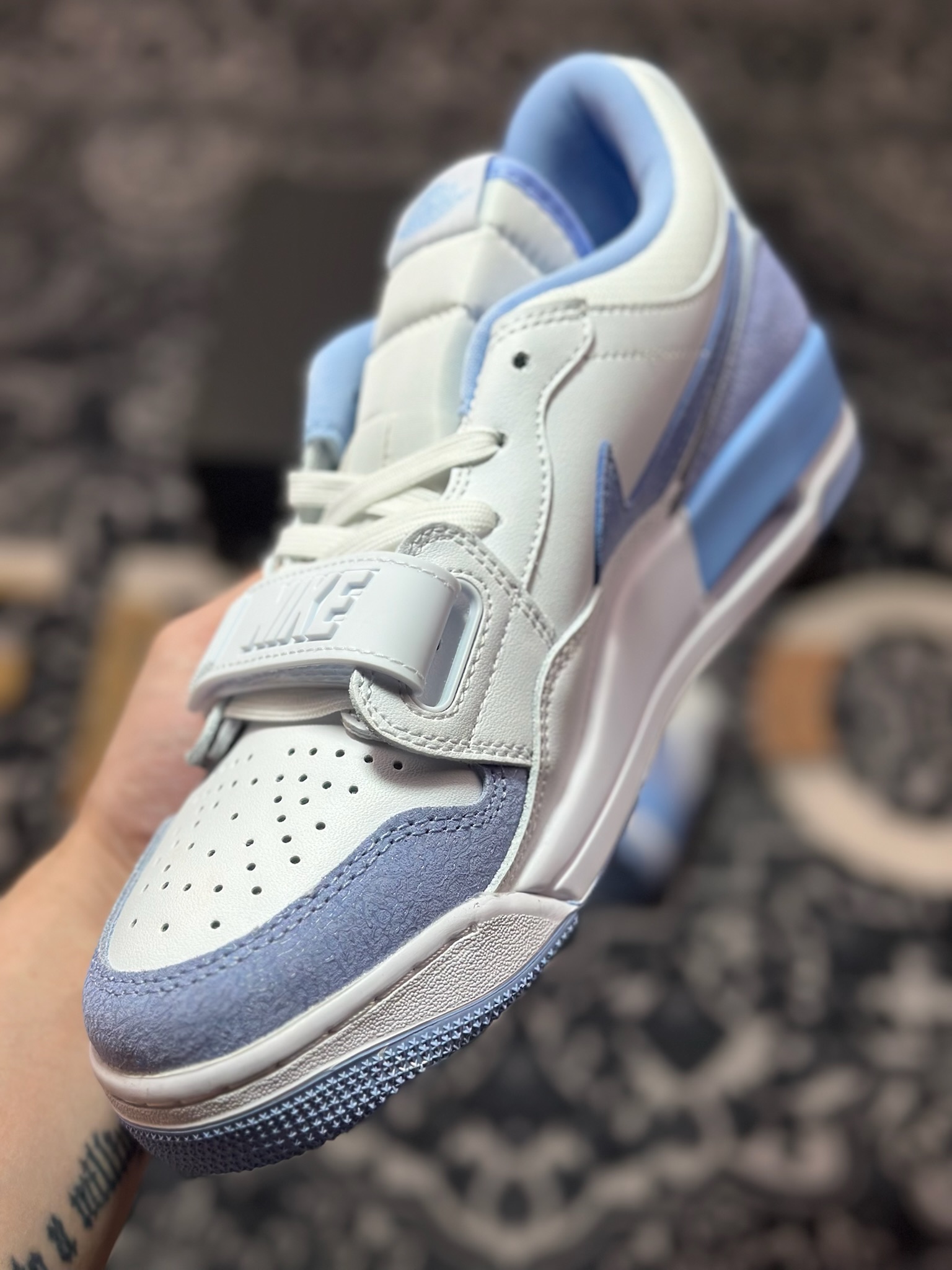 耐克Nike Air Jordan Legacy 312 Low”White /Blue”乔丹最强三合一混合版本低帮文化休闲运动篮球鞋“皮革白天蓝” FQ7827-104