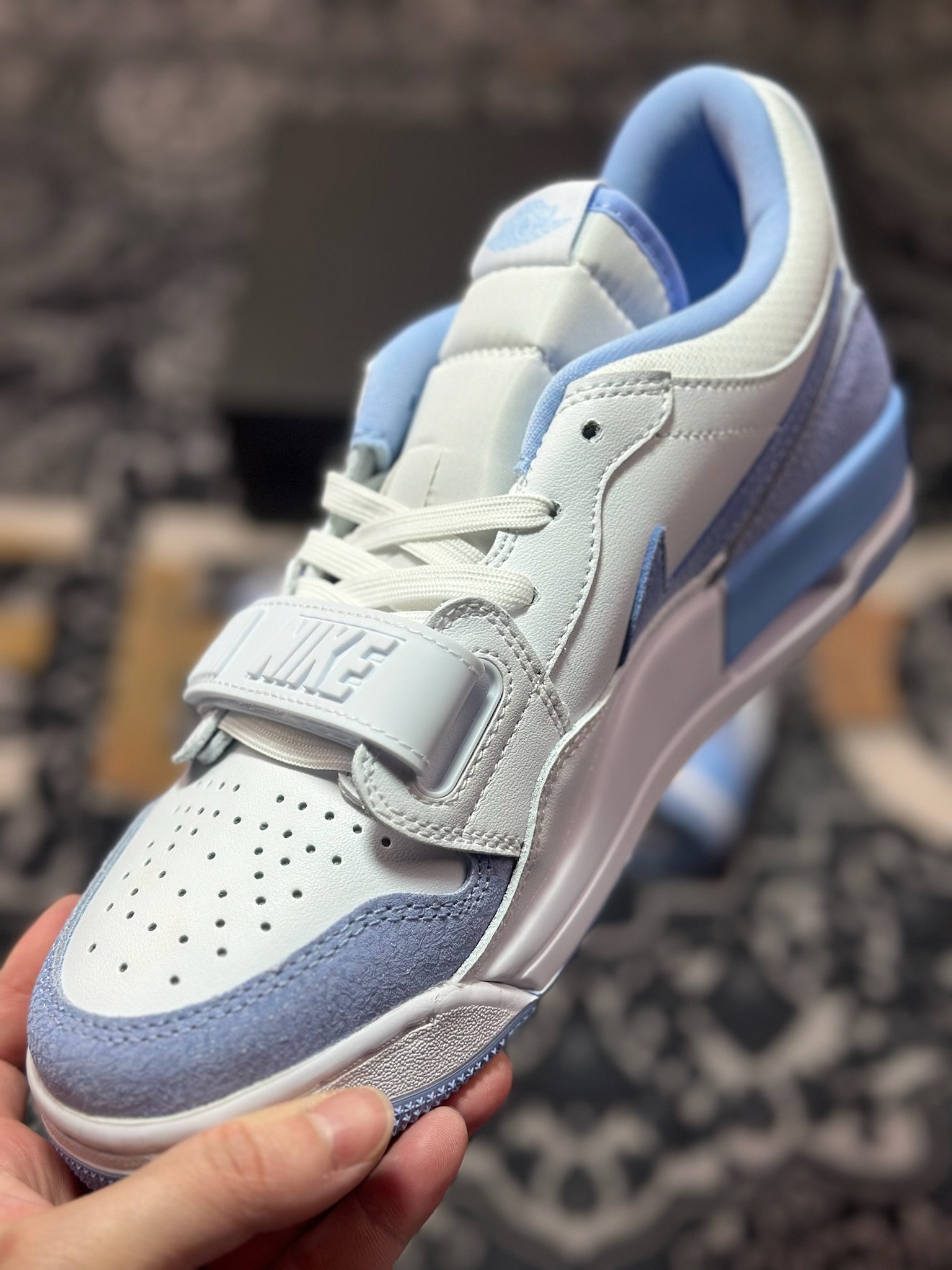 耐克Nike Air Jordan Legacy 312 Low”White /Blue”乔丹最强三合一混合版本低帮文化休闲运动篮球鞋“皮革白天蓝” FQ7827-104