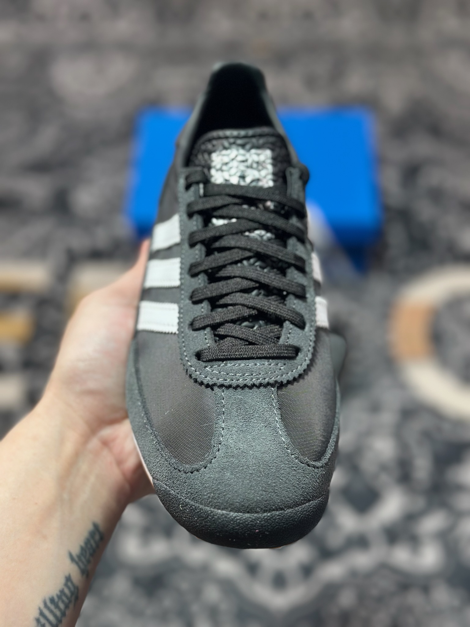 AD Originals SL 72 黑白灰 经典复古轻便休闲运动慢跑鞋 JH7390