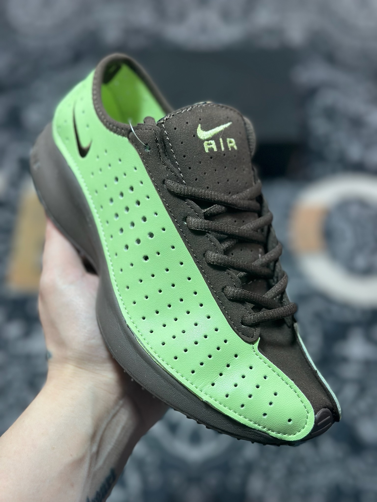 Nike Air Superfly 舒适百搭防滑耐磨 低帮跑步鞋 女款 棕绿色 HJ8082-302