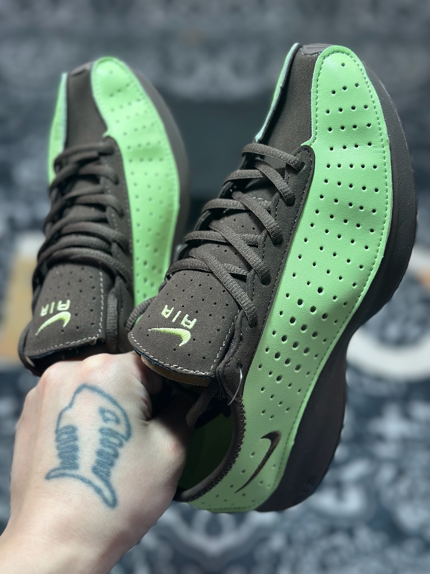 Nike Air Superfly 舒适百搭防滑耐磨 低帮跑步鞋 女款 棕绿色 HJ8082-302