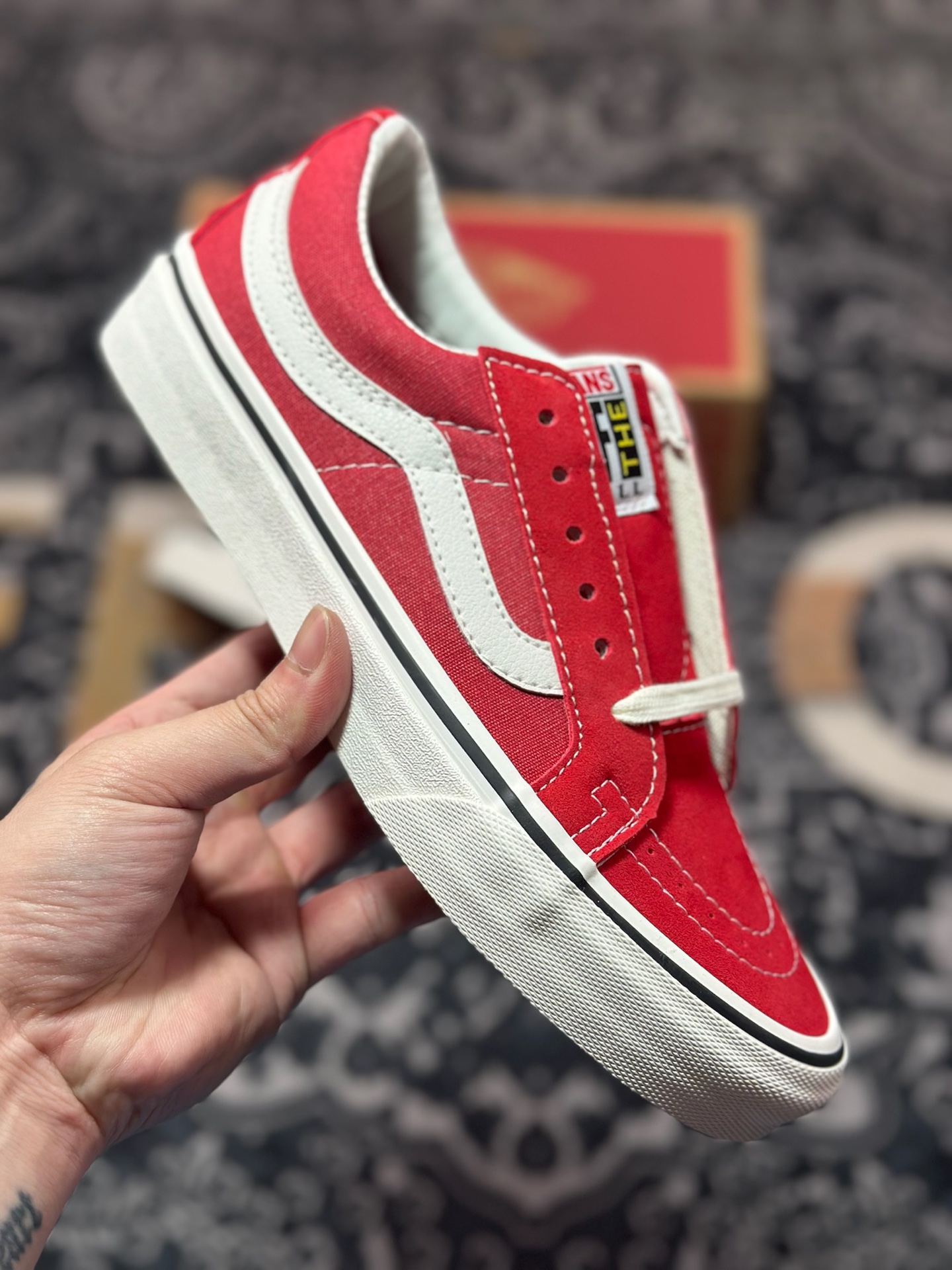 Vans SK8-Low 红白 全新一代 低帮硫化帆布鞋 VN0A4UWIXGJ