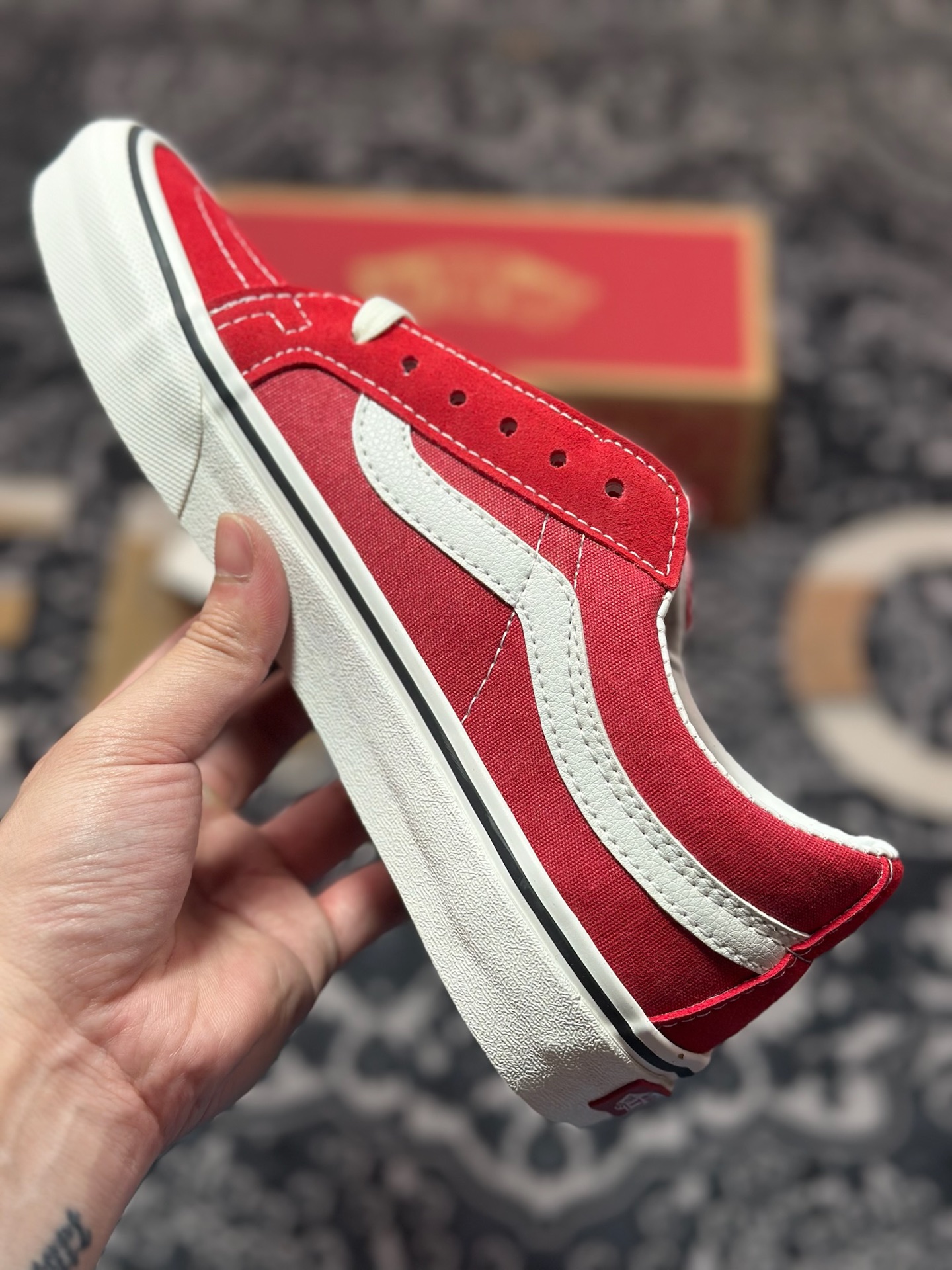 Vans SK8-Low 红白 全新一代 低帮硫化帆布鞋 VN0A4UWIXGJ