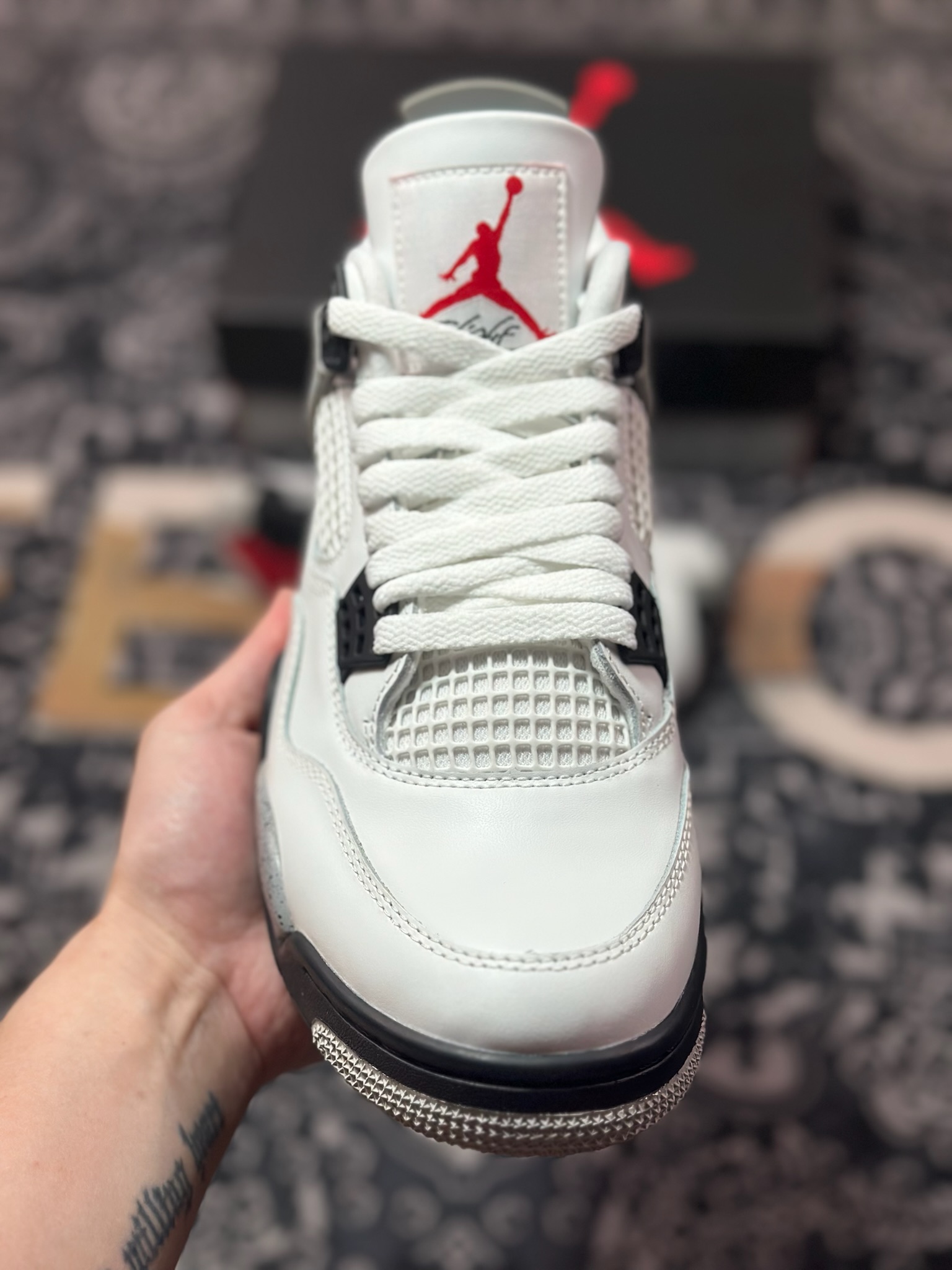 C9450 优选 原装级别 Air Jordan 4 OG ”White Cement ” 白水泥 FV5029-100