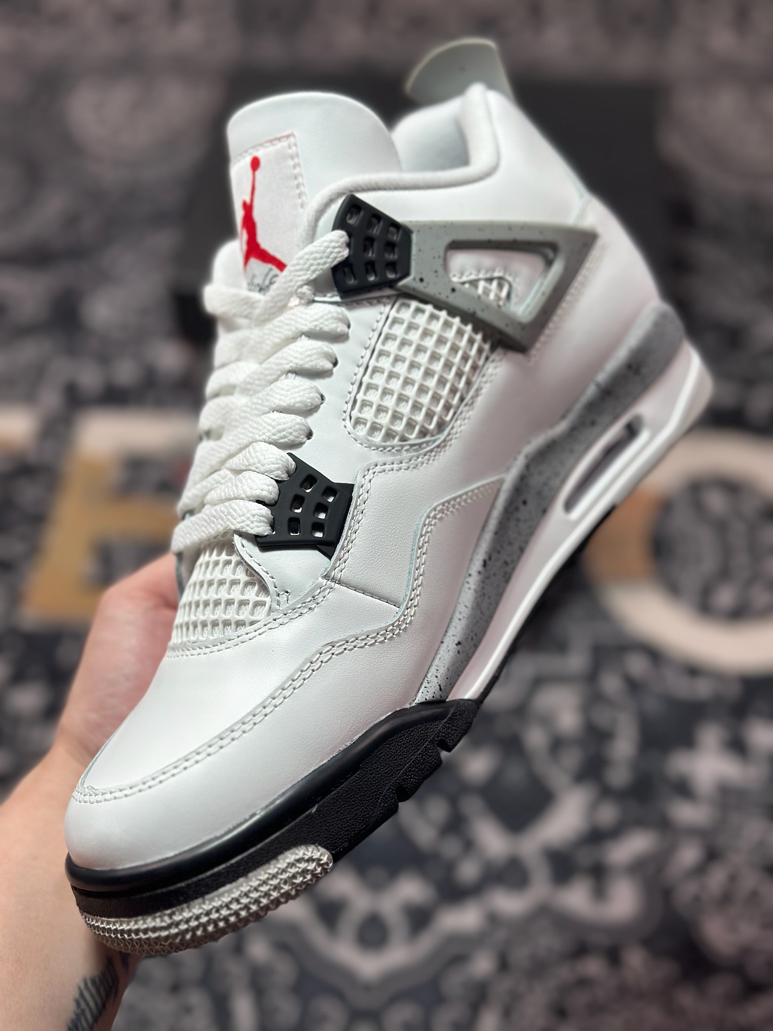 C9450 优选 原装级别 Air Jordan 4 OG ”White Cement ” 白水泥 FV5029-100