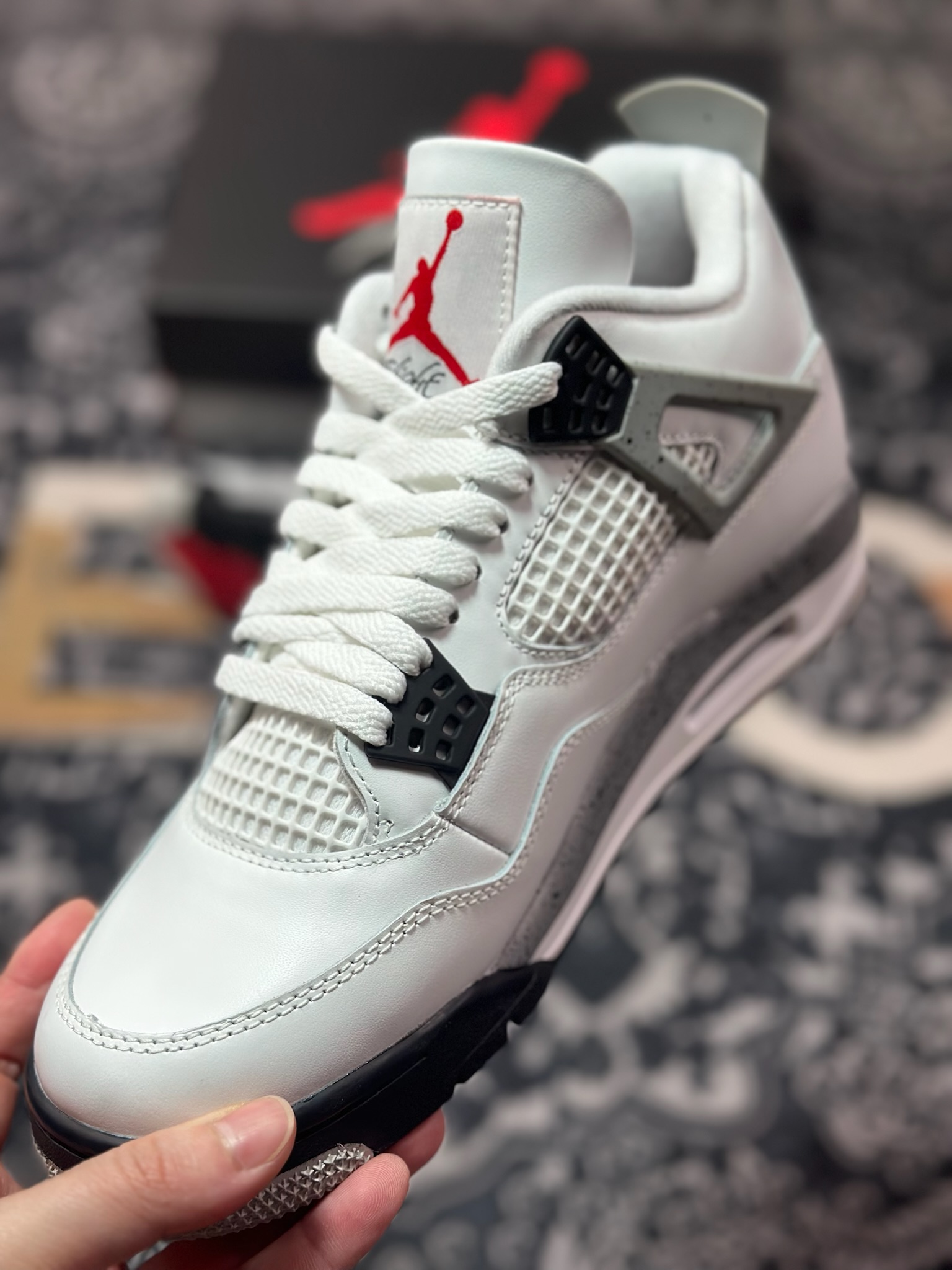 C9450 优选 原装级别 Air Jordan 4 OG ”White Cement ” 白水泥 FV5029-100