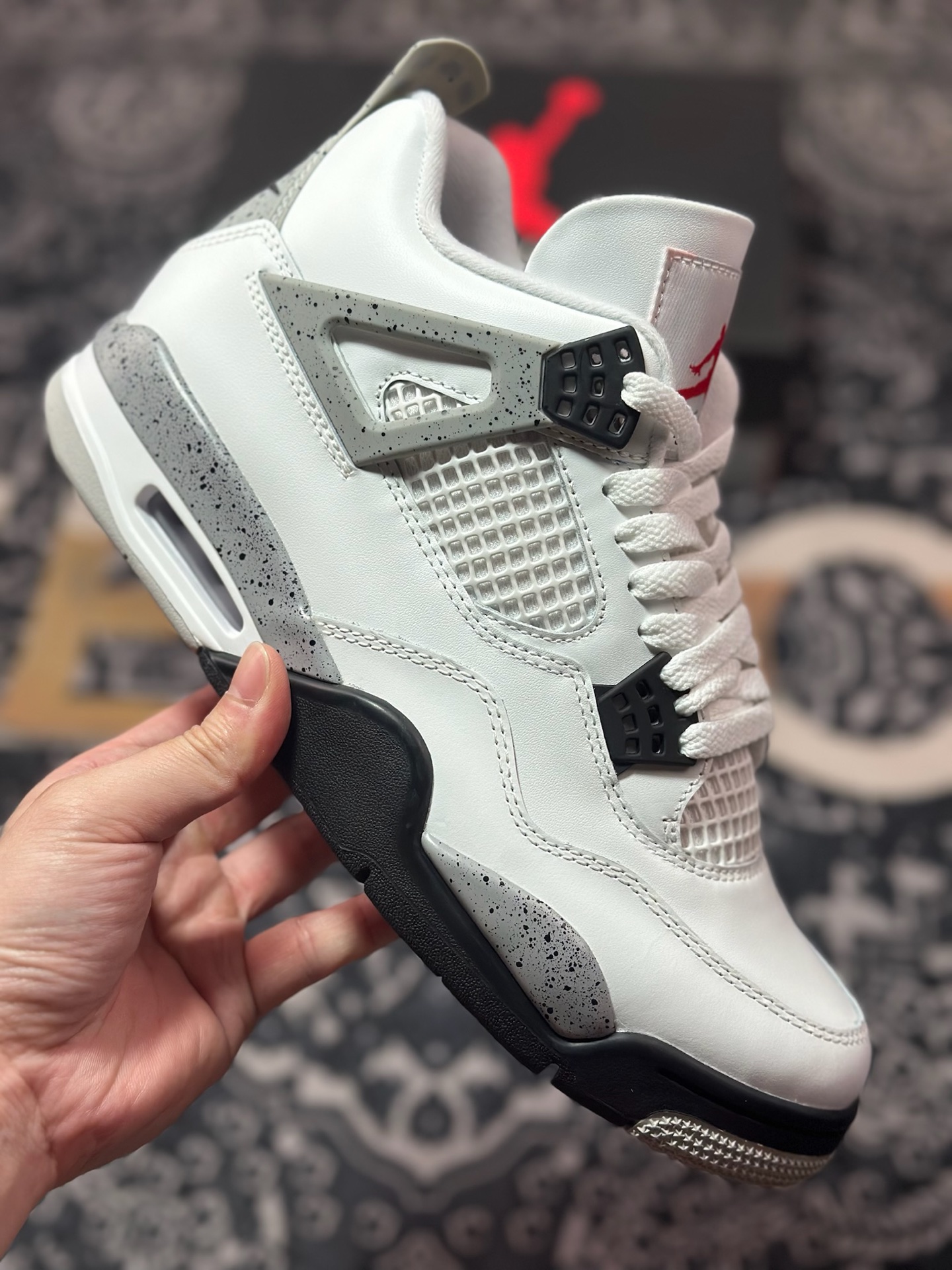 C9450 优选 原装级别 Air Jordan 4 OG ”White Cement ” 白水泥 FV5029-100