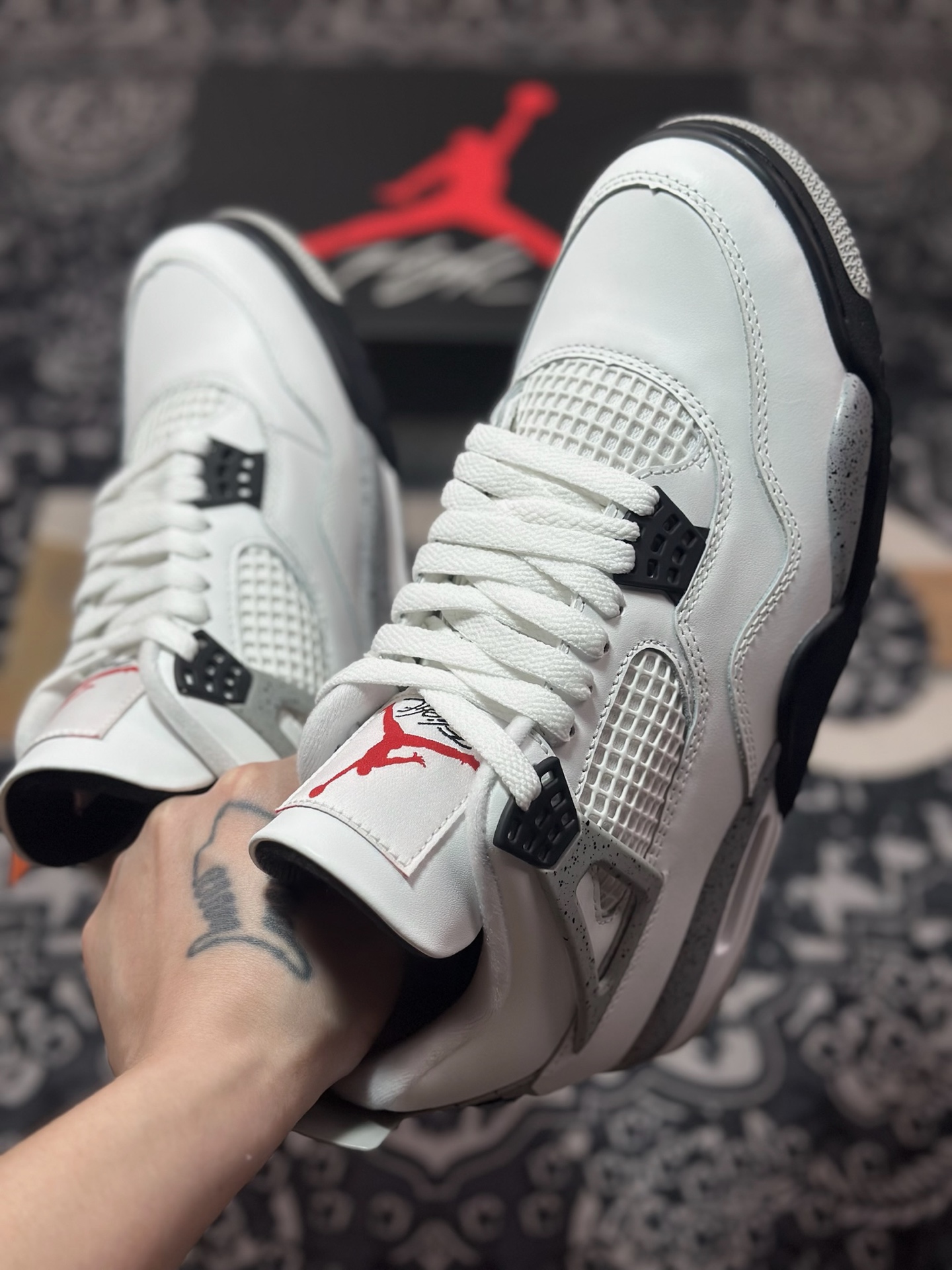 C9450 优选 原装级别 Air Jordan 4 OG ”White Cement ” 白水泥 FV5029-100