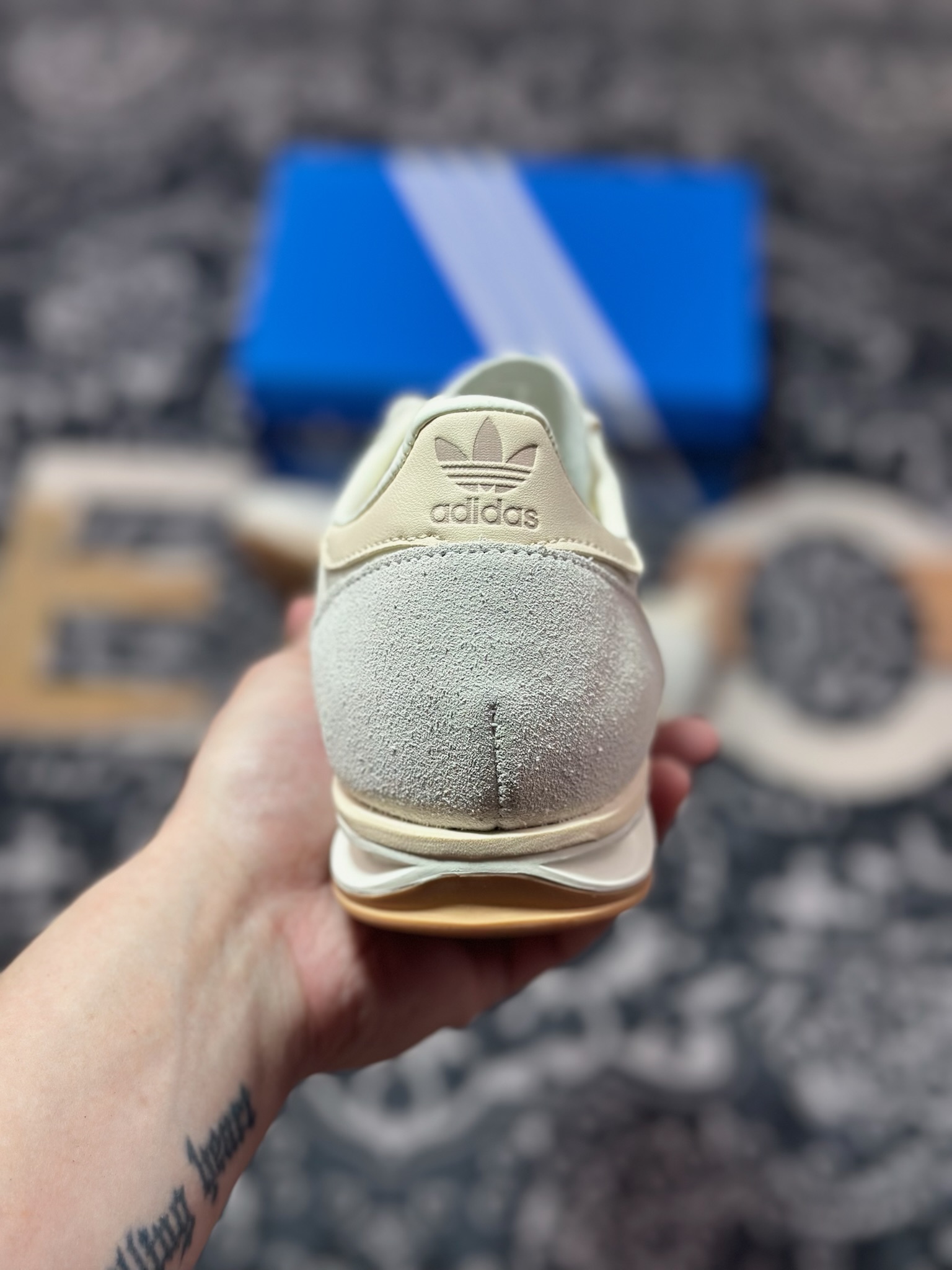 原装级别 AD Originals SL 72 OG 米白色 经典复古轻便休闲运动慢跑鞋 JH7394