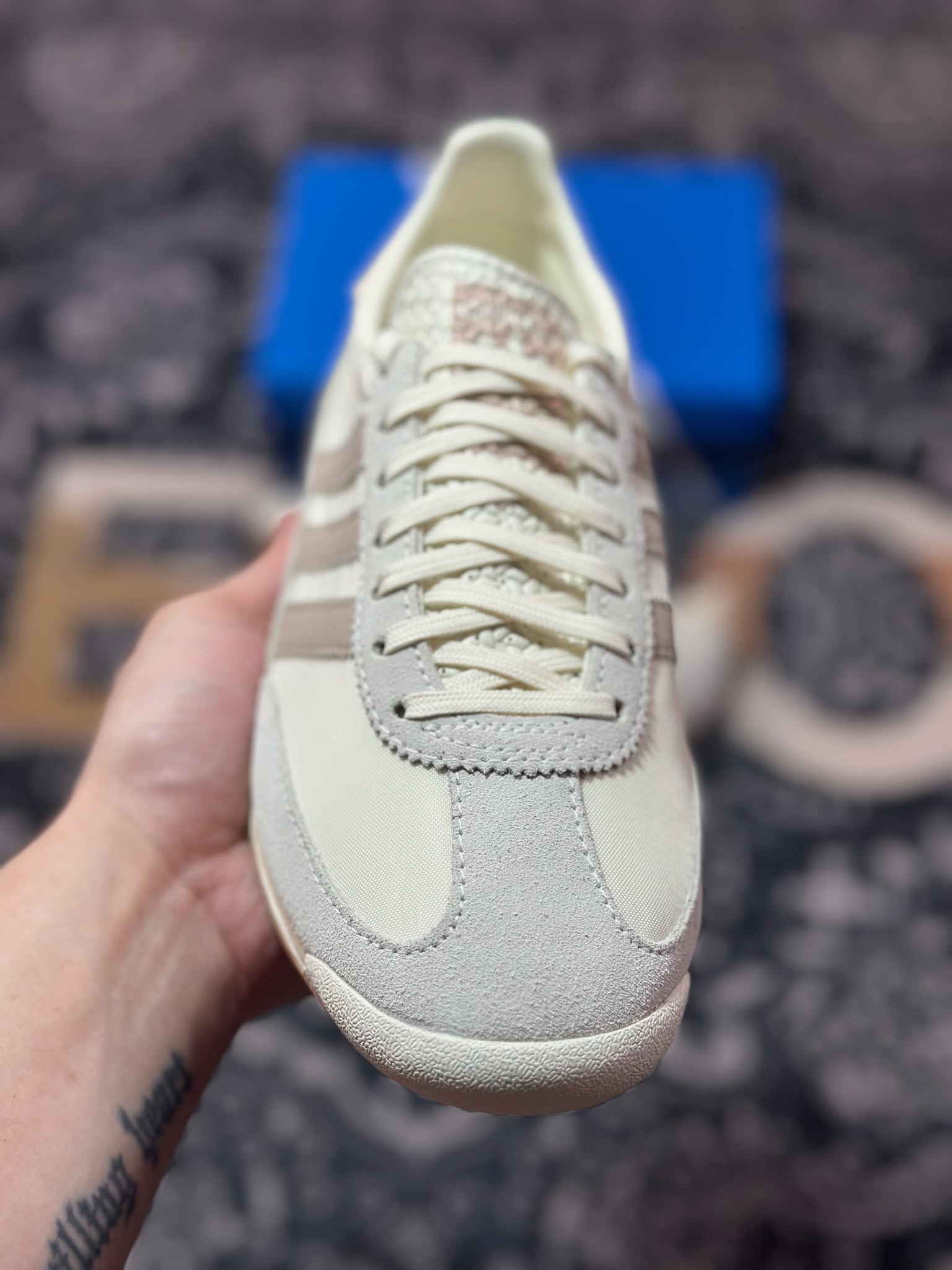 原装级别 AD Originals SL 72 OG 米白色 经典复古轻便休闲运动慢跑鞋 JH7394
