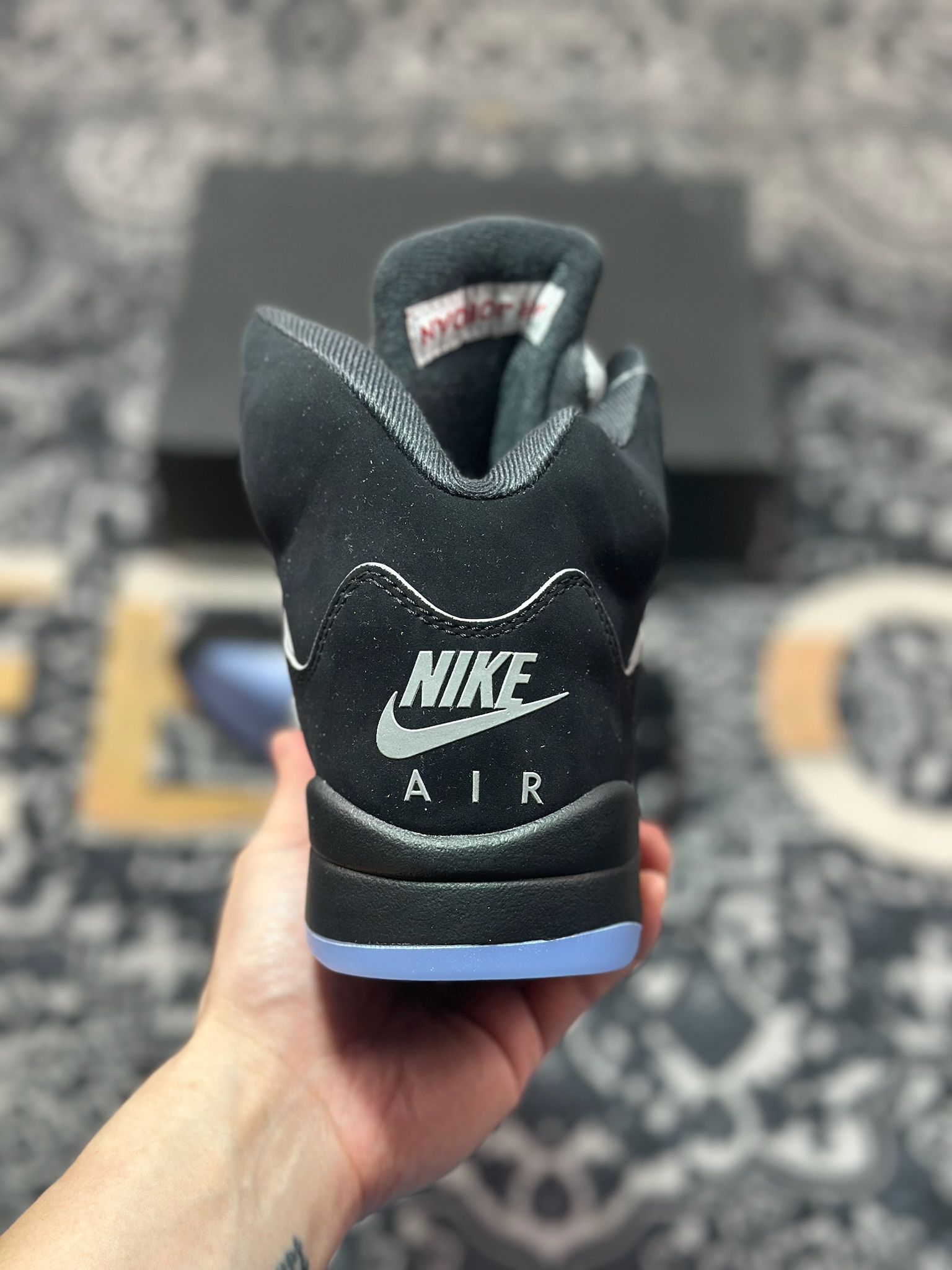 C1380 原装级别 Nike Air Jordan 5 OG ”Grape” 黑银 HF3975-001