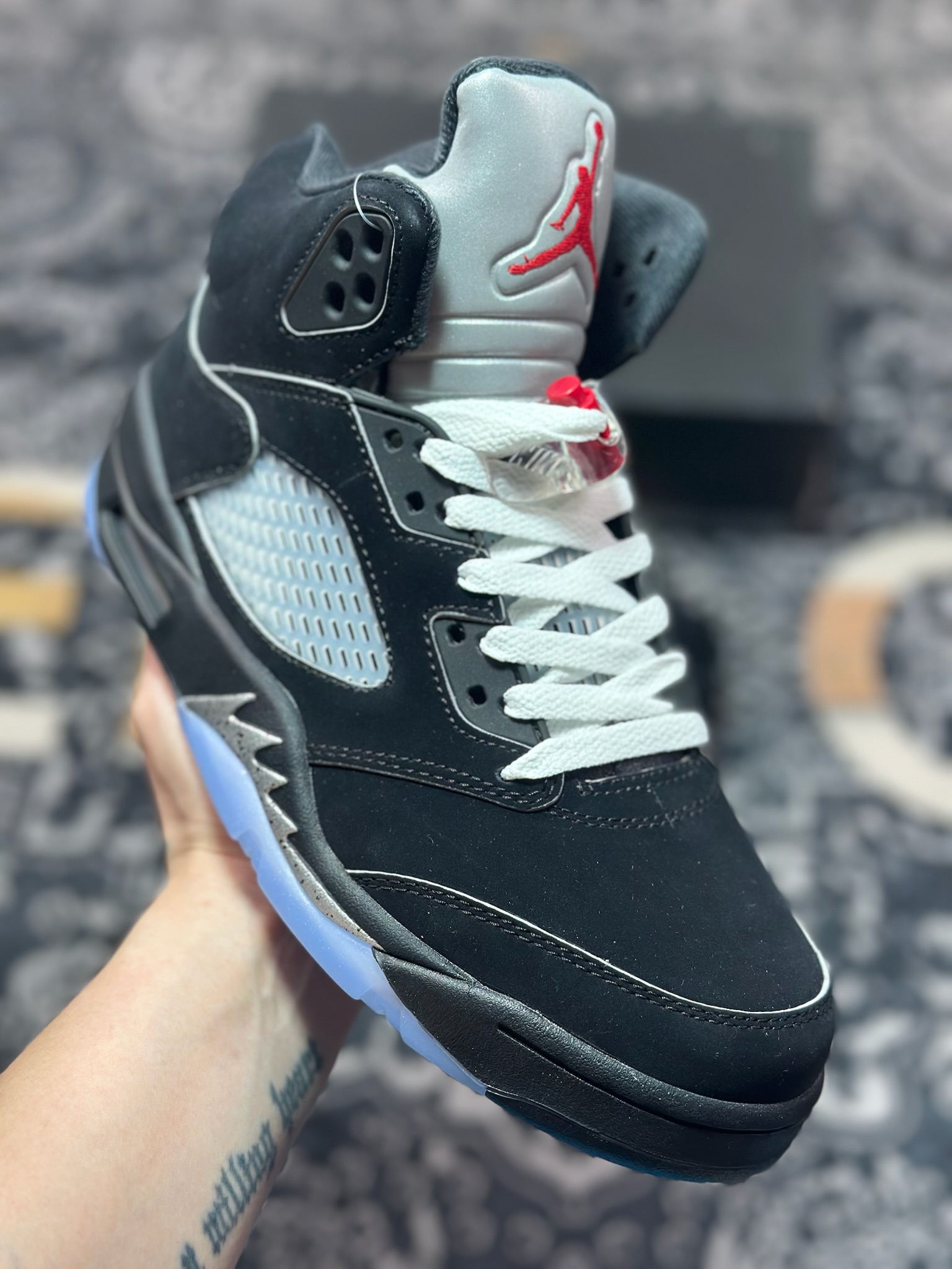 C1380 原装级别 Nike Air Jordan 5 OG ”Grape” 黑银 HF3975-001