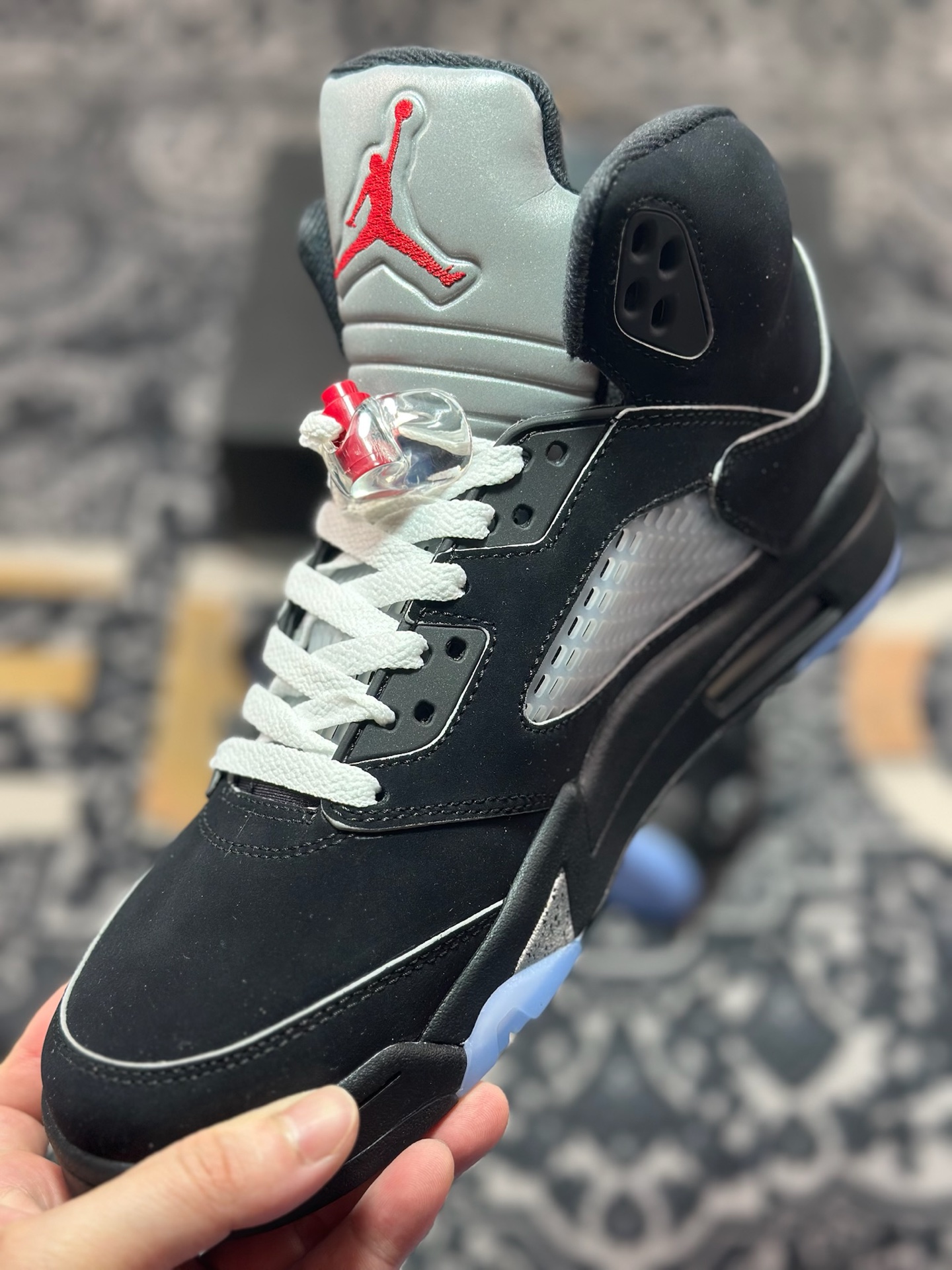 C1380 原装级别 Nike Air Jordan 5 OG ”Grape” 黑银 HF3975-001