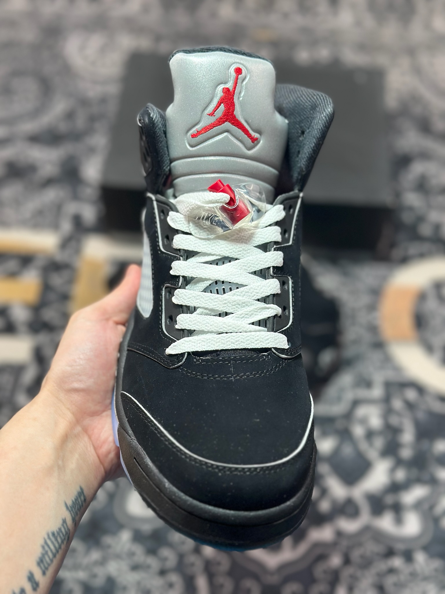 C1380 原装级别 Nike Air Jordan 5 OG ”Grape” 黑银 HF3975-001