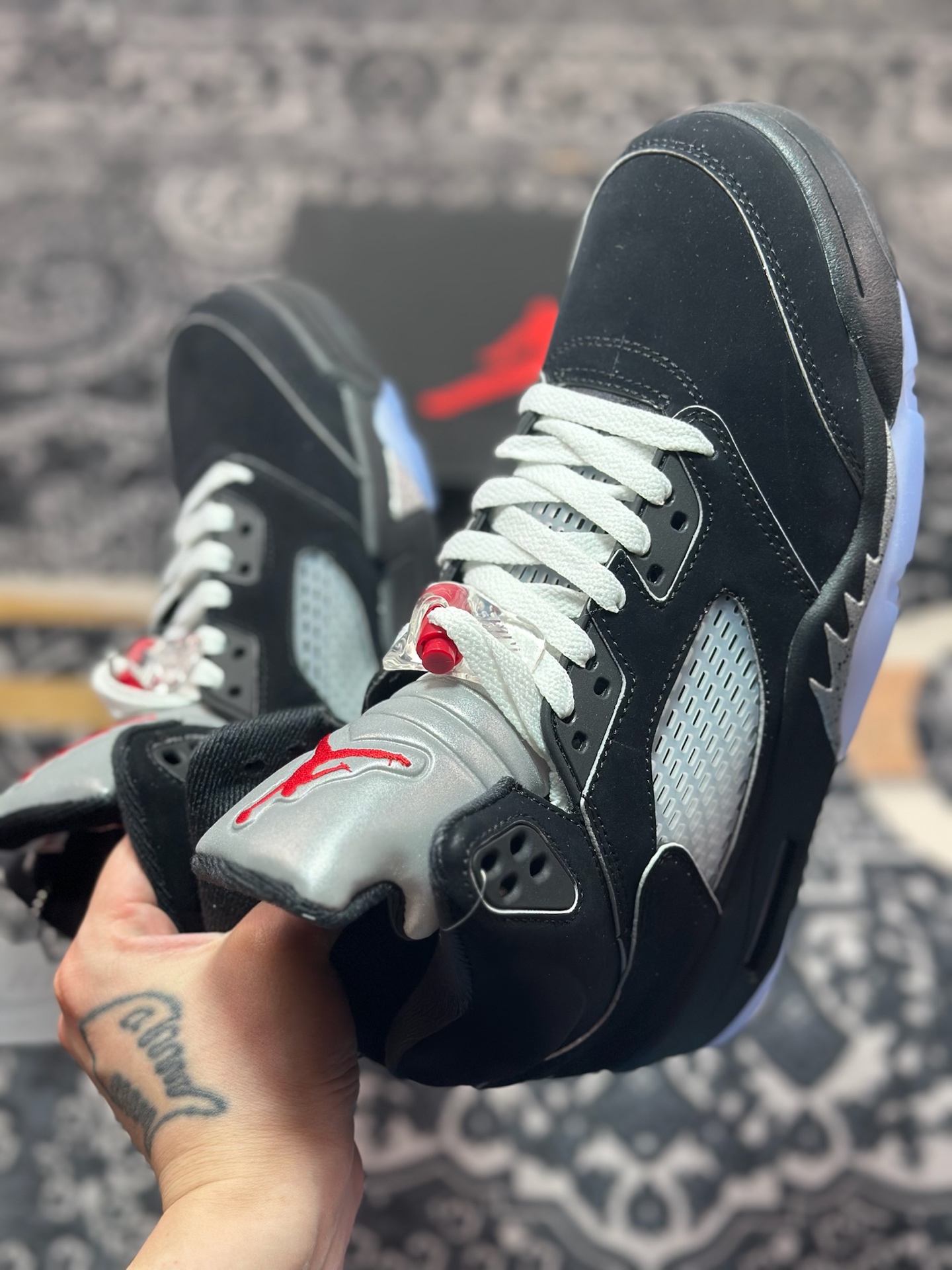 C1380 原装级别 Nike Air Jordan 5 OG ”Grape” 黑银 HF3975-001