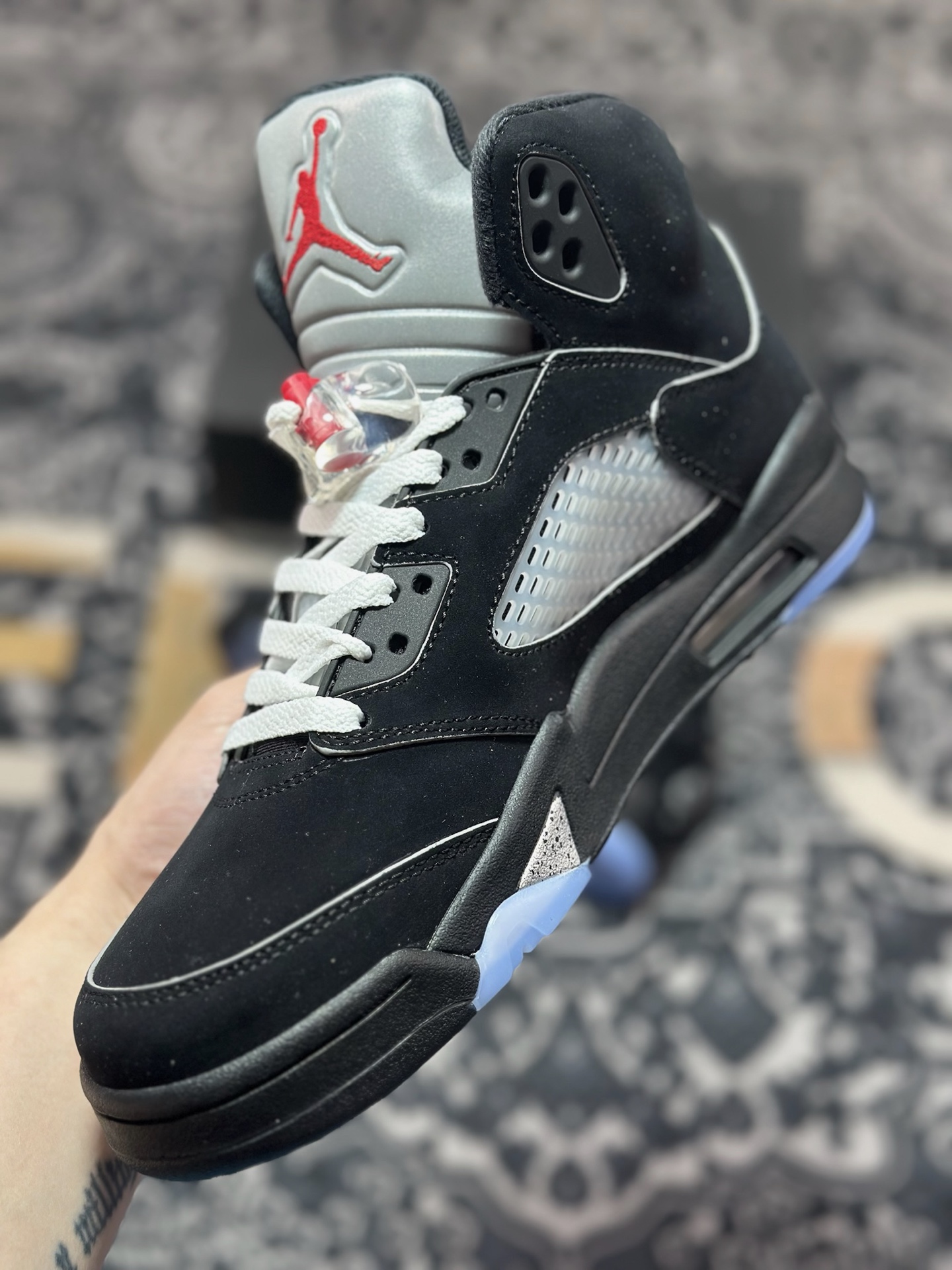 C1380 原装级别 Nike Air Jordan 5 OG ”Grape” 黑银 HF3975-001