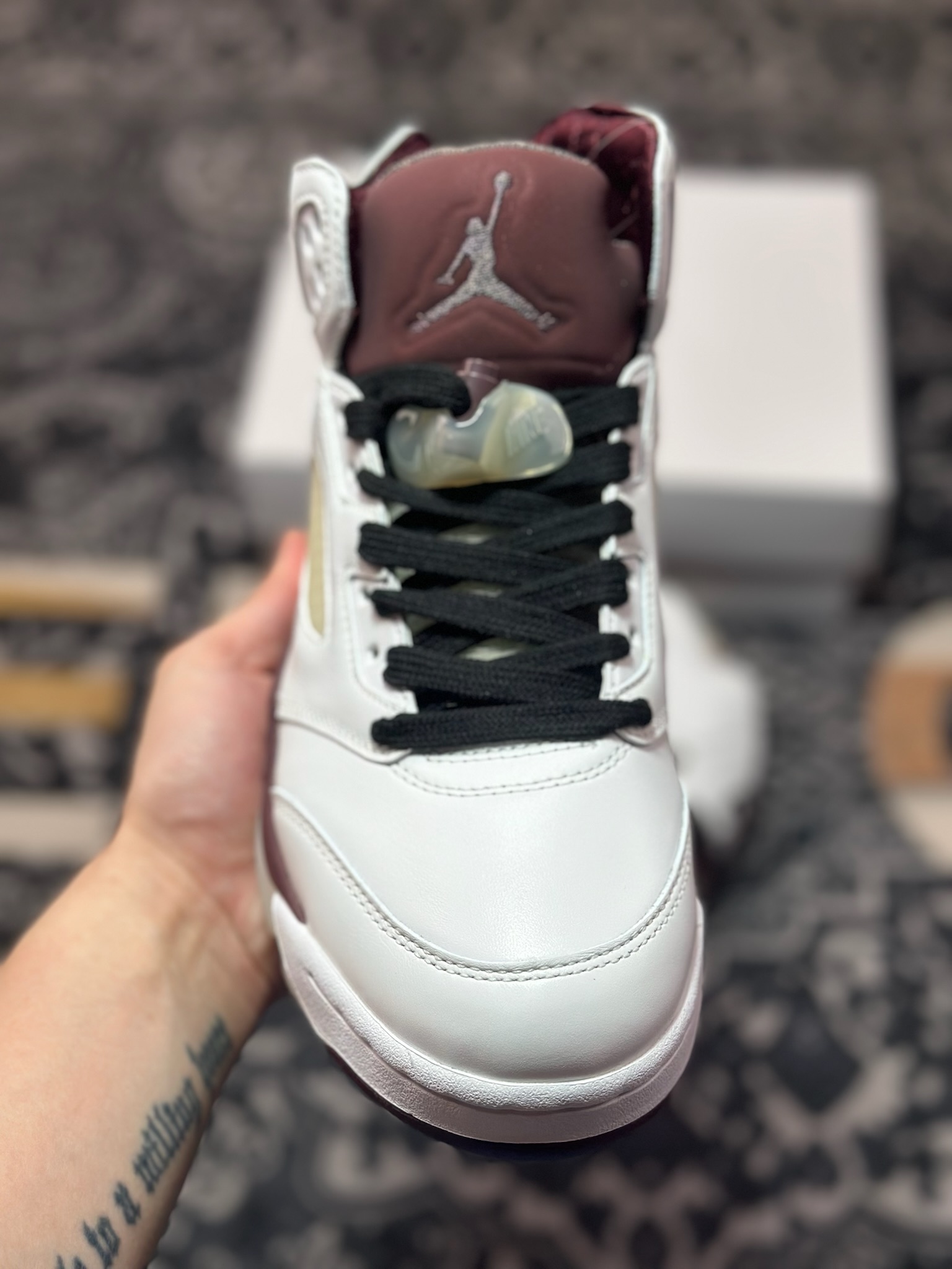 C1380 原装级别 Nike Air Jordan 5 OG ”Grape” 白酒红 IB1528-100