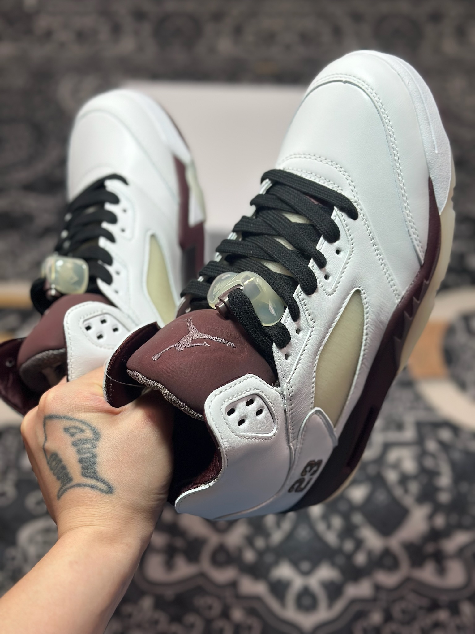 C1380 原装级别 Nike Air Jordan 5 OG ”Grape” 白酒红 IB1528-100