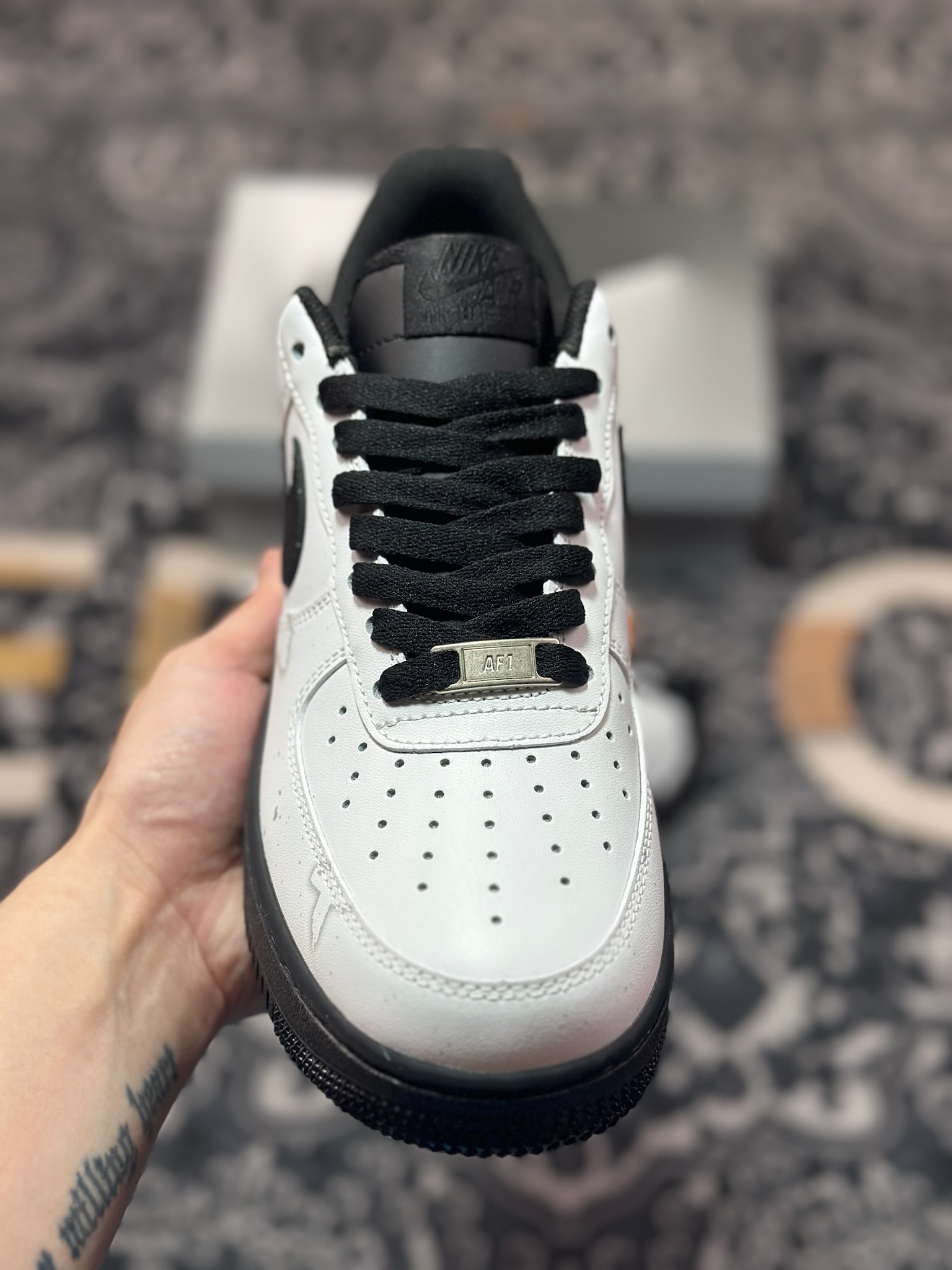 原装级别 Nike Air Force 1 Low 07 谜雾守则 黑白灰 方 ZH0316-081